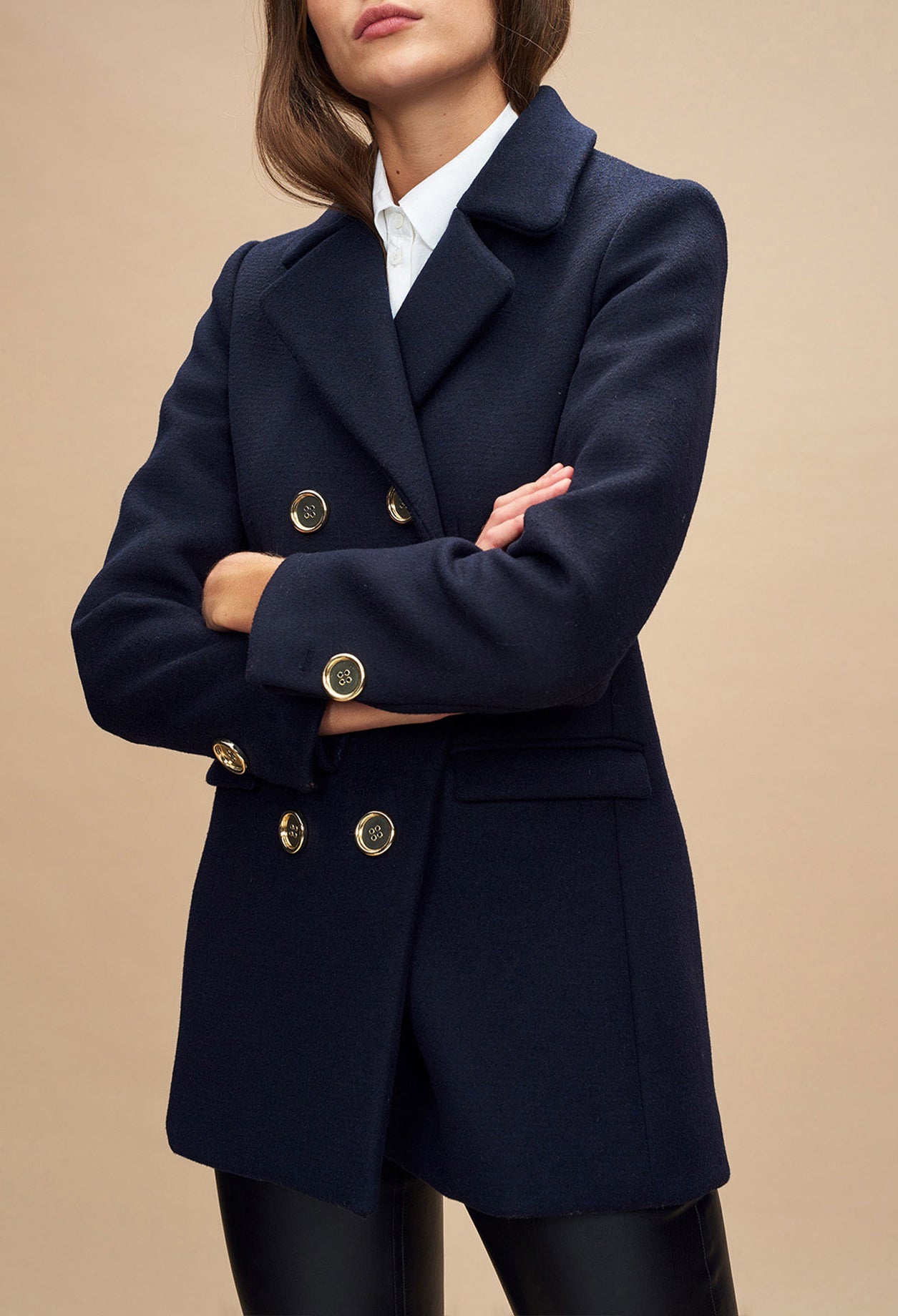 Caban marine boutons dorés Faume - seconde main