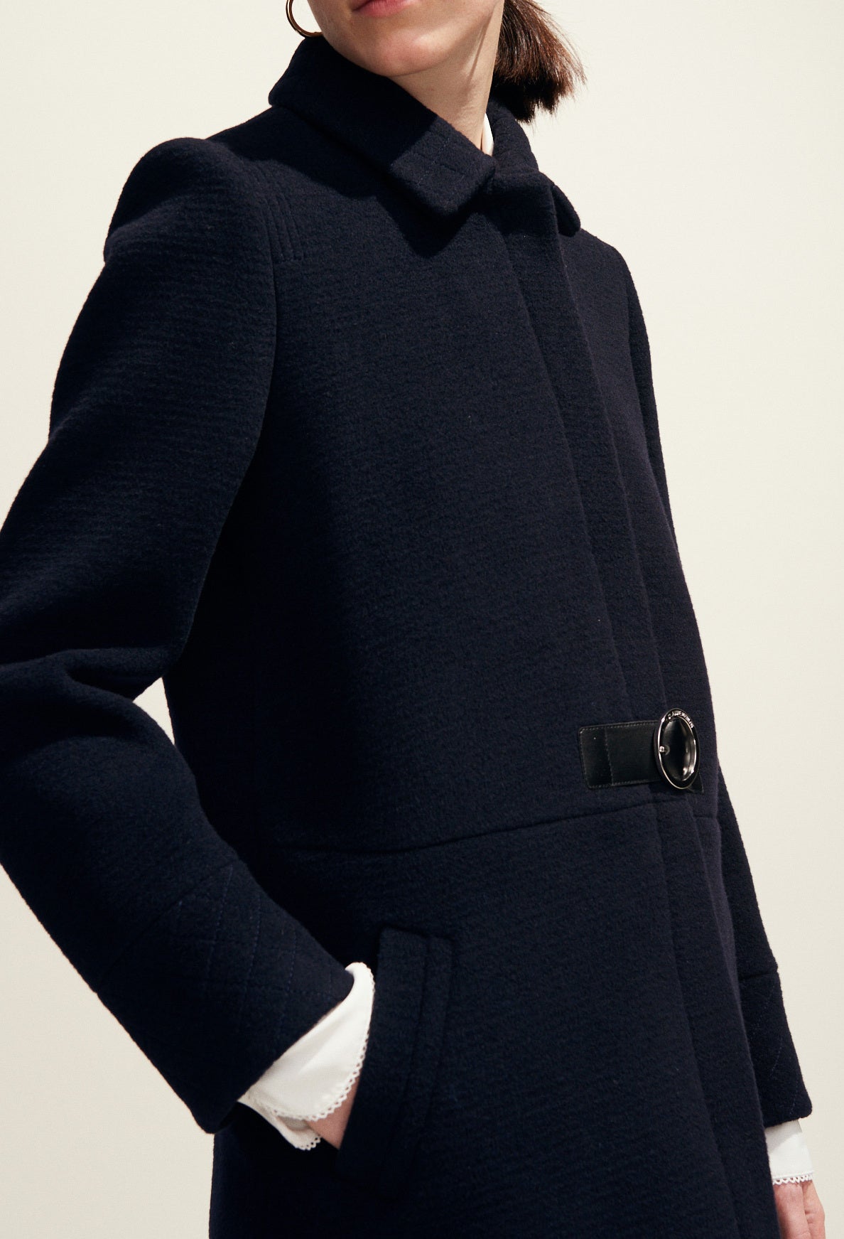 Manteau en laine forme trapèze Faume - seconde main