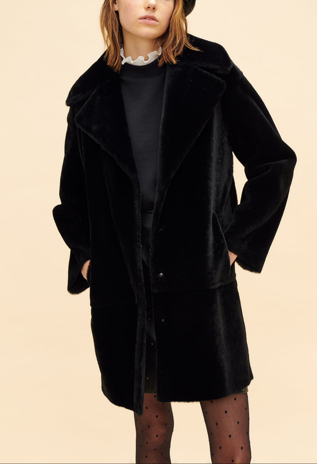 Peau lainée à col revers Faume - seconde main