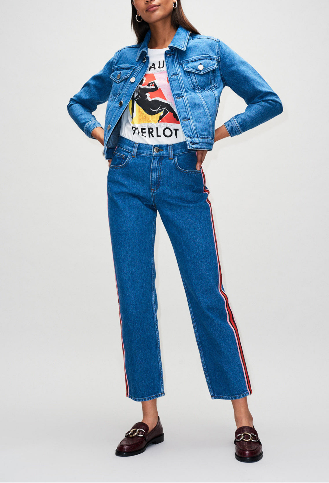 Veste en jean col à message Faume - seconde main