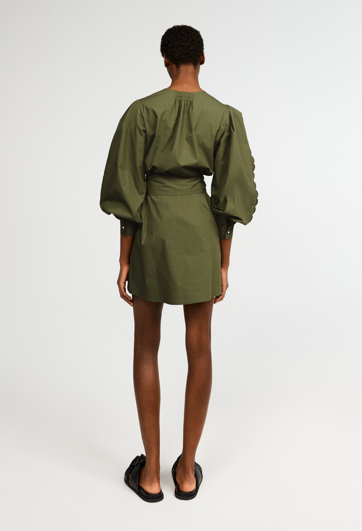 Robe courte ceinturée en coton bio Faume - seconde main