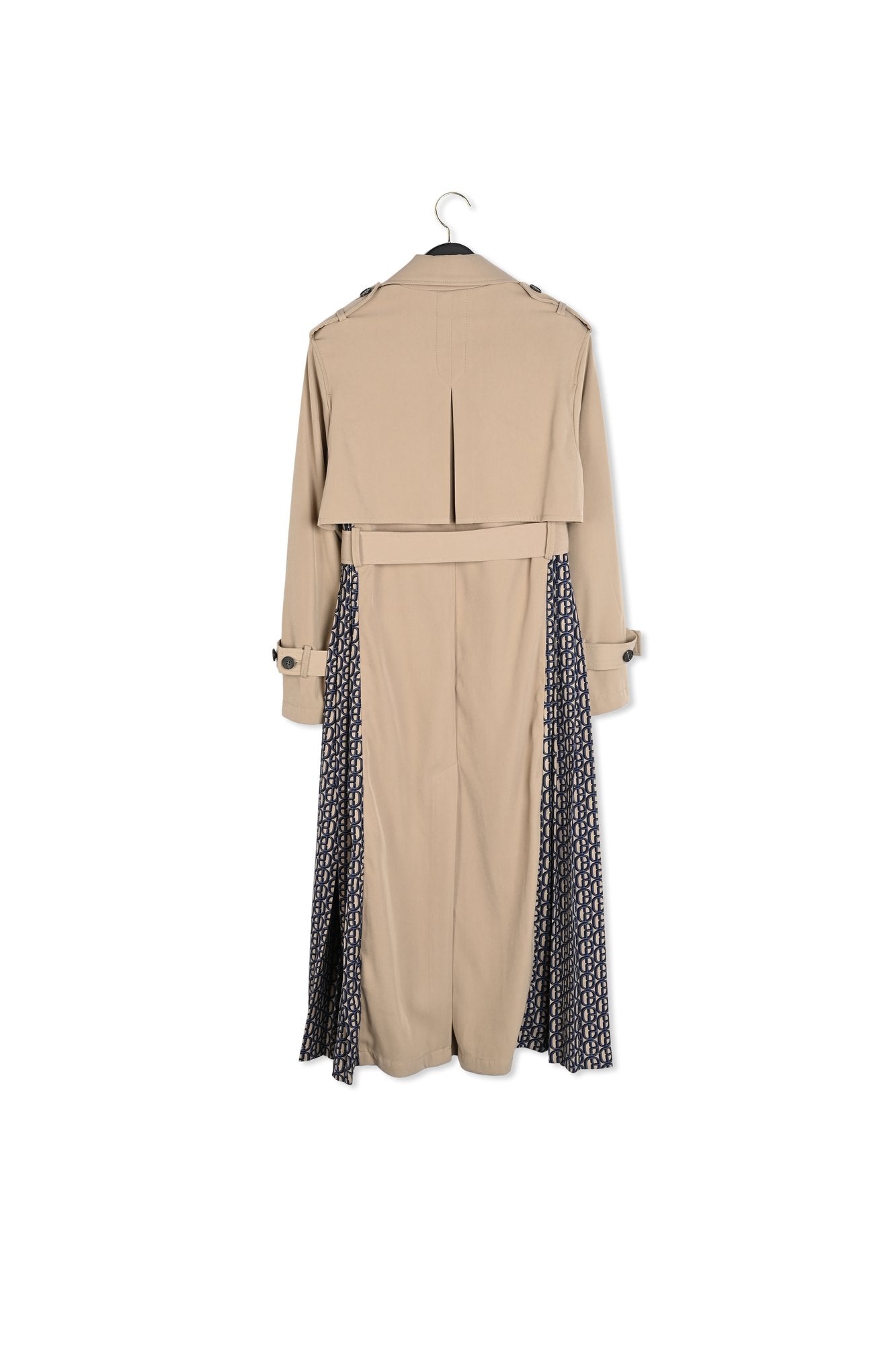 Trench mi-long plissé monogramme beige Faume - seconde main