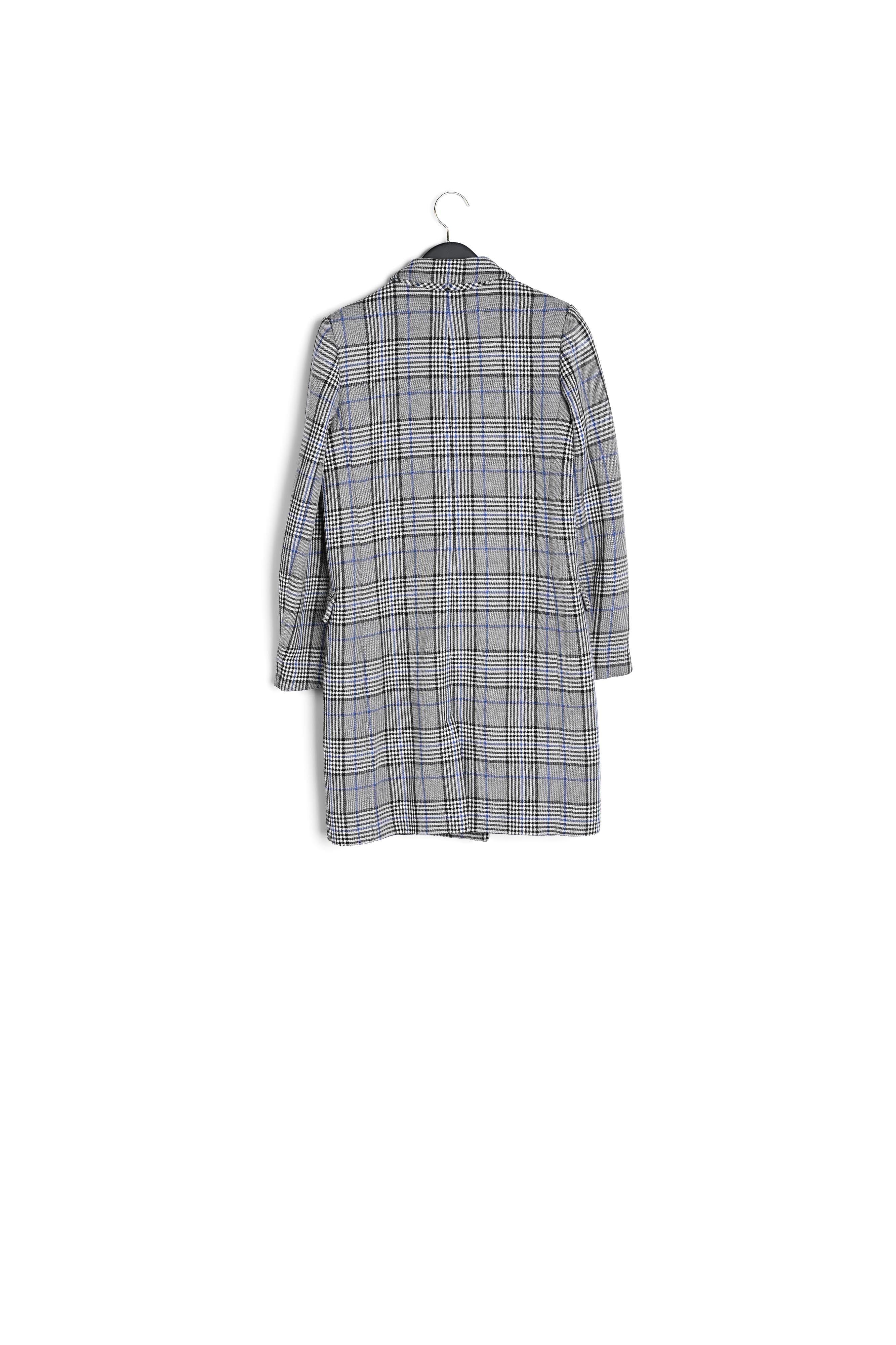 Manteau long croisé en princes de galles Faume - seconde main