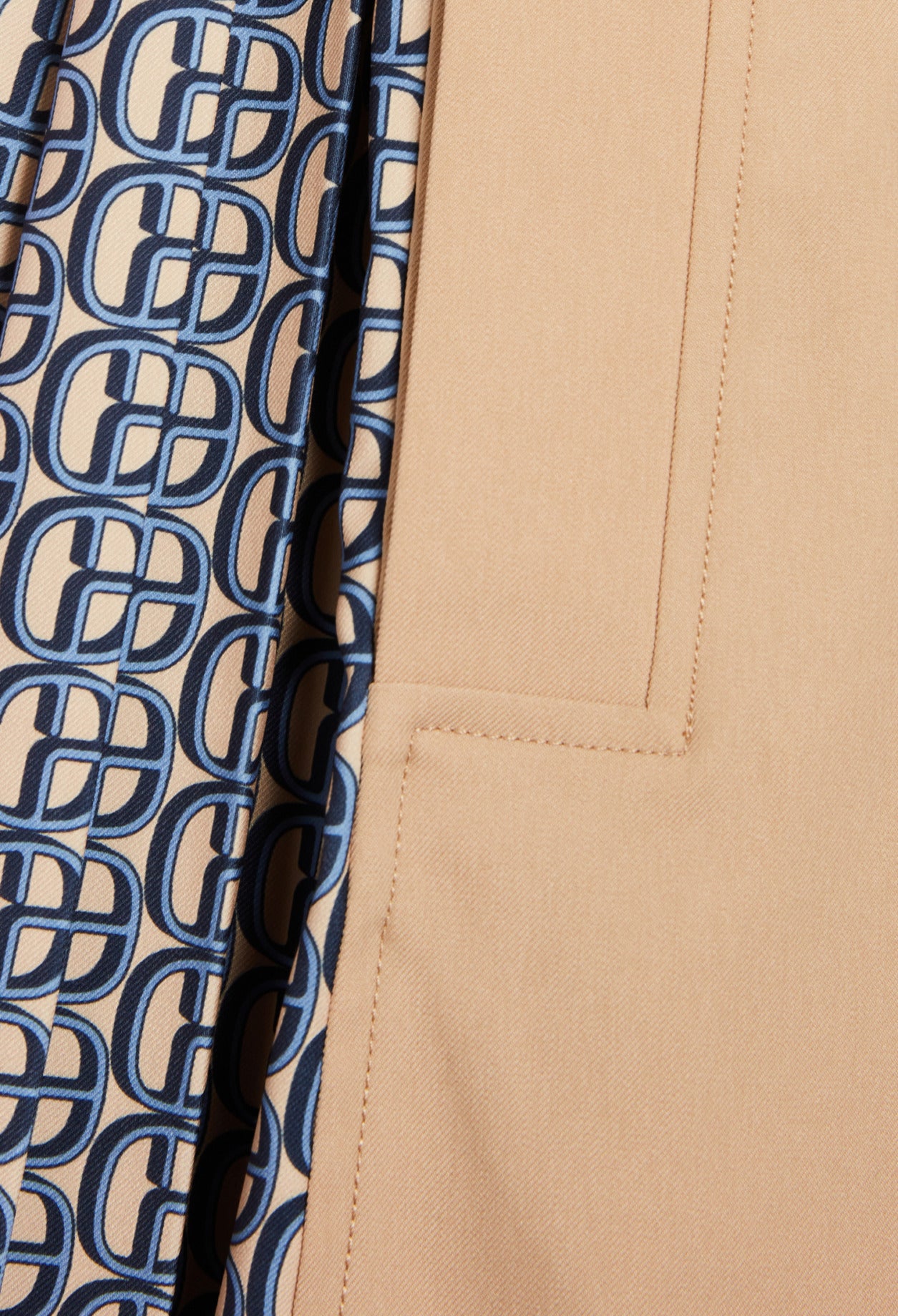 Trench mi-long plissé monogramme beige Faume - seconde main