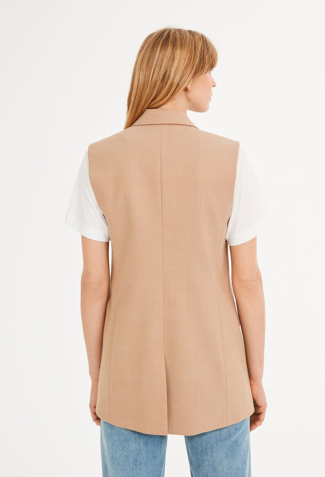 Veste sans manches en laine traçable Faume - seconde main