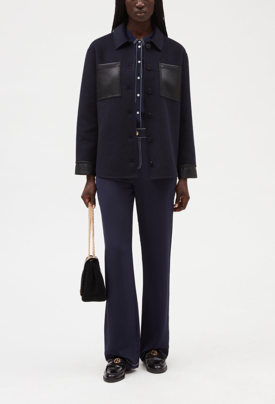 Manteau manches longues marine Faume - seconde main