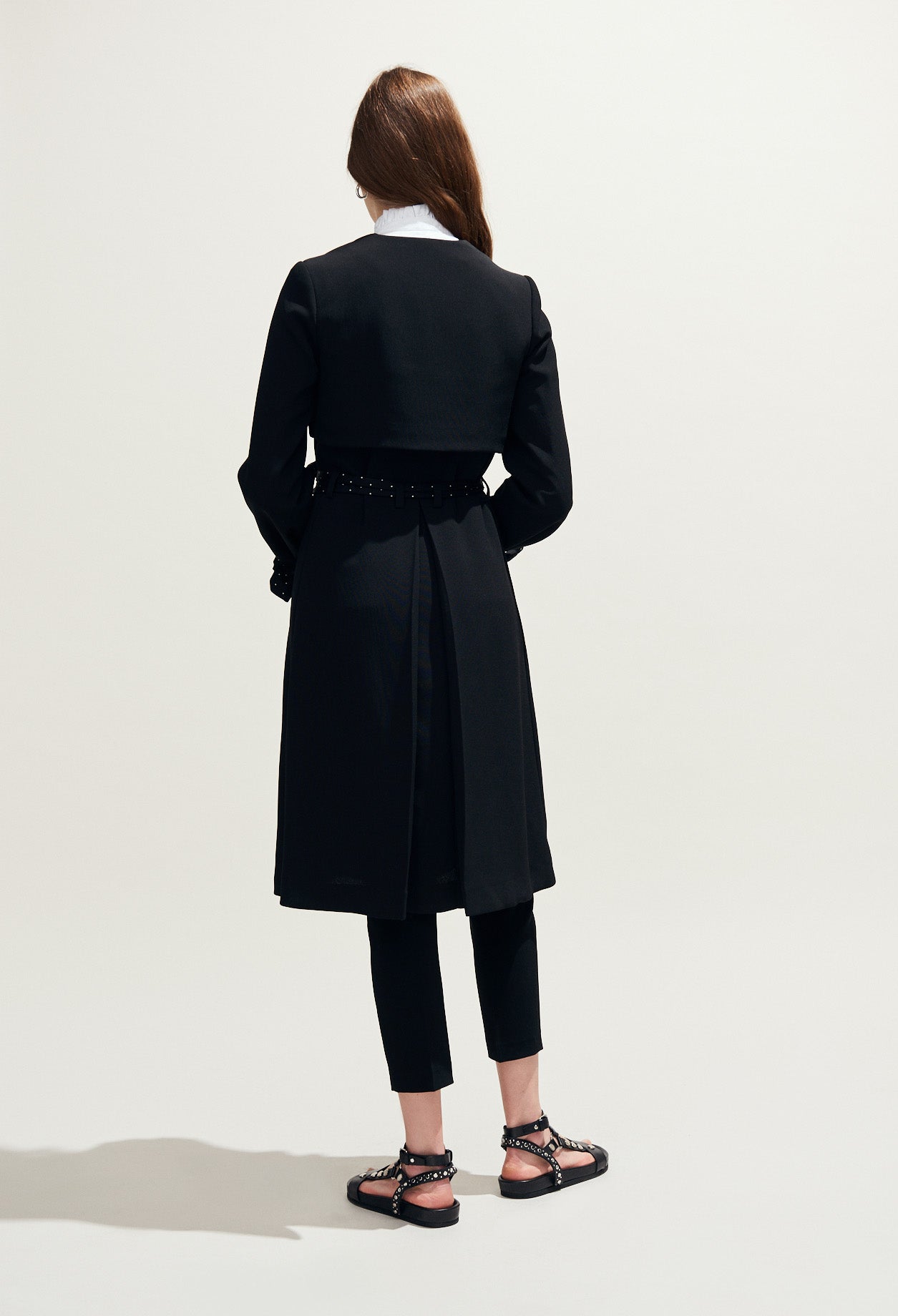 Trench fluide ceinture à pois Faume - seconde main