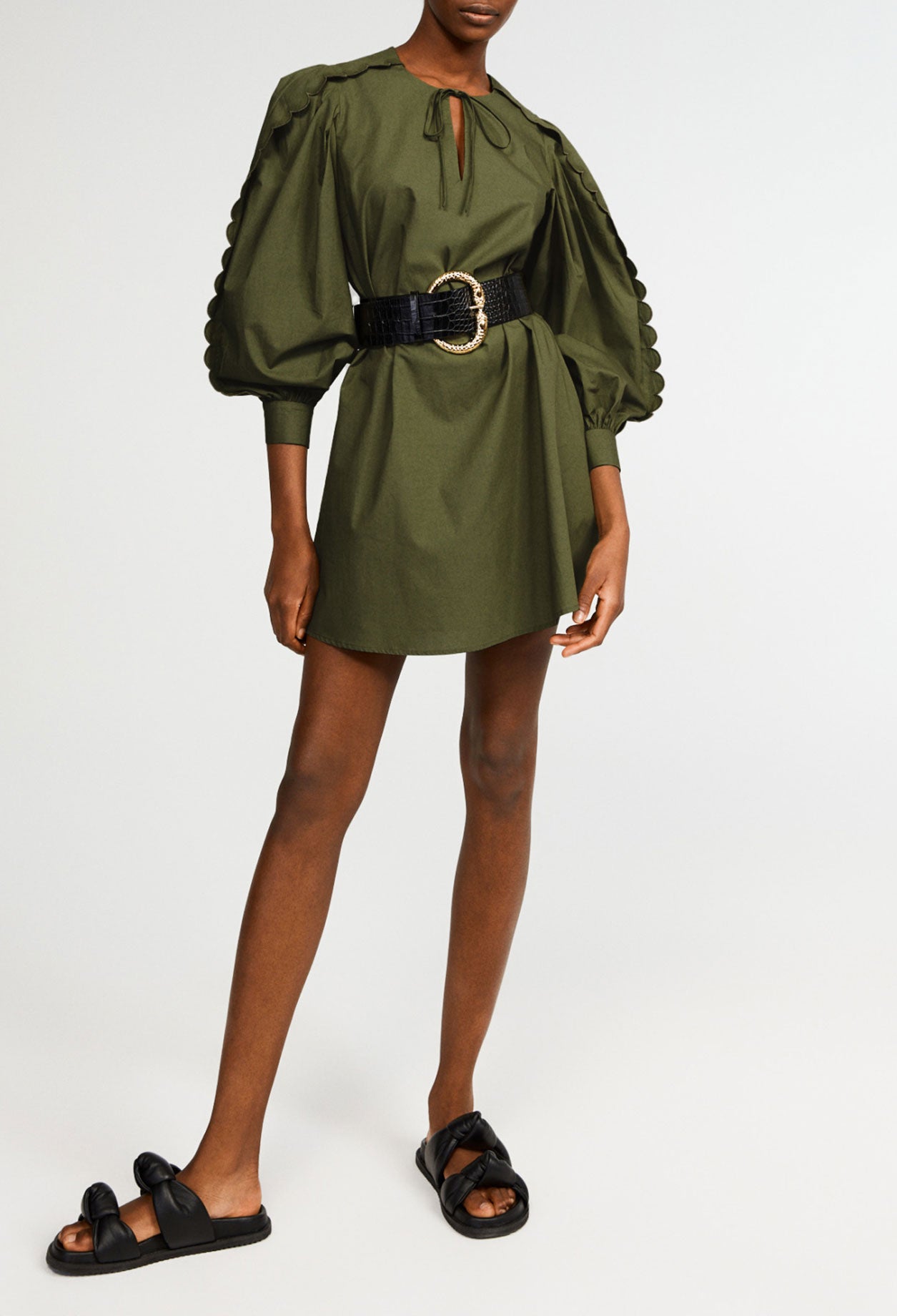 Robe courte ceinturée en coton bio Faume - seconde main