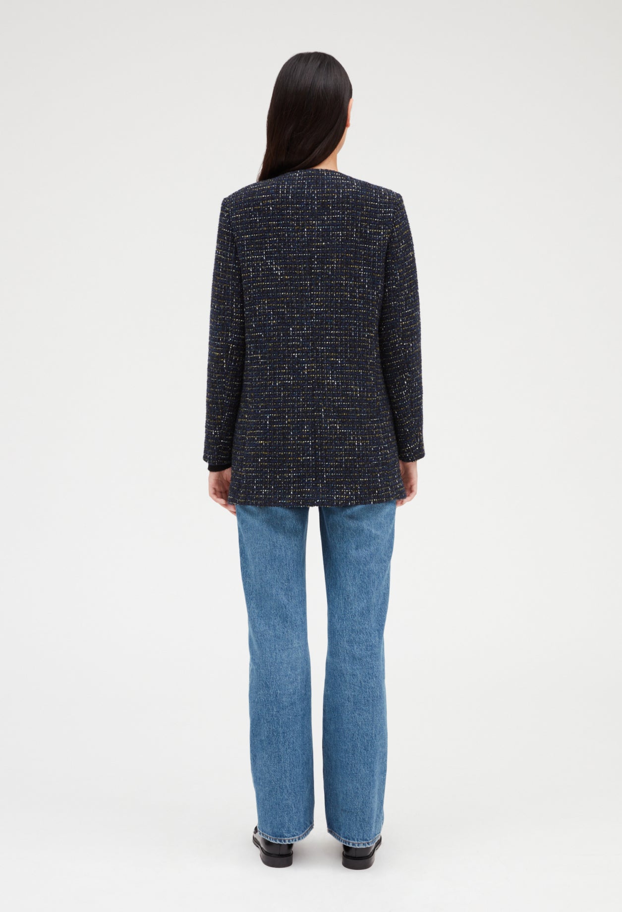 Manteau noir tweed Faume - seconde main