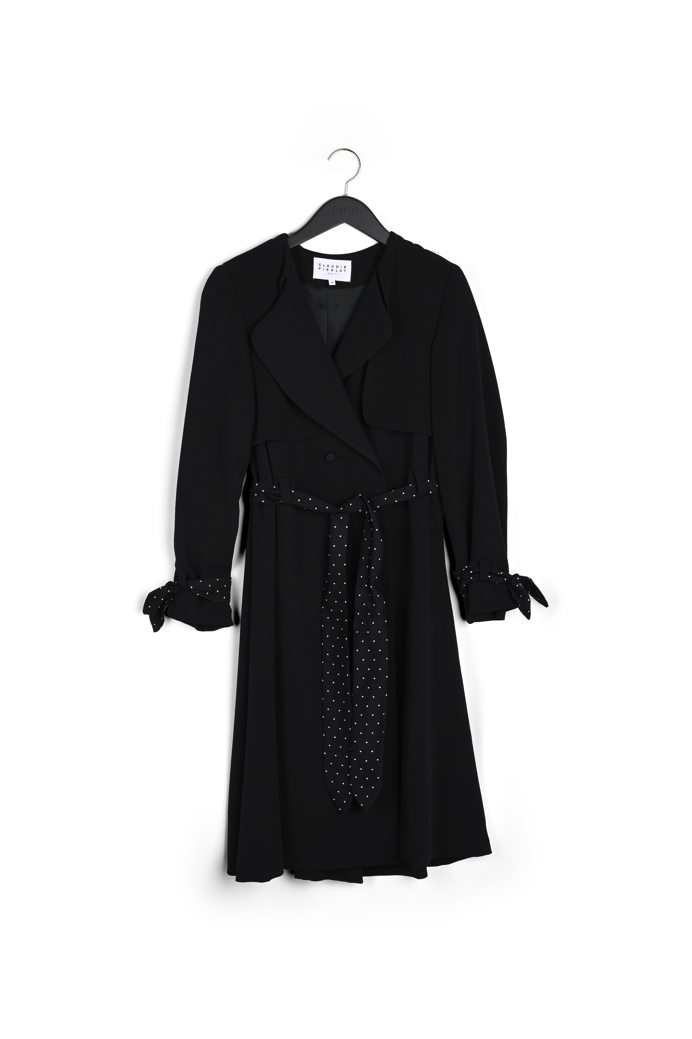 Trench fluide ceinture à pois Faume - seconde main