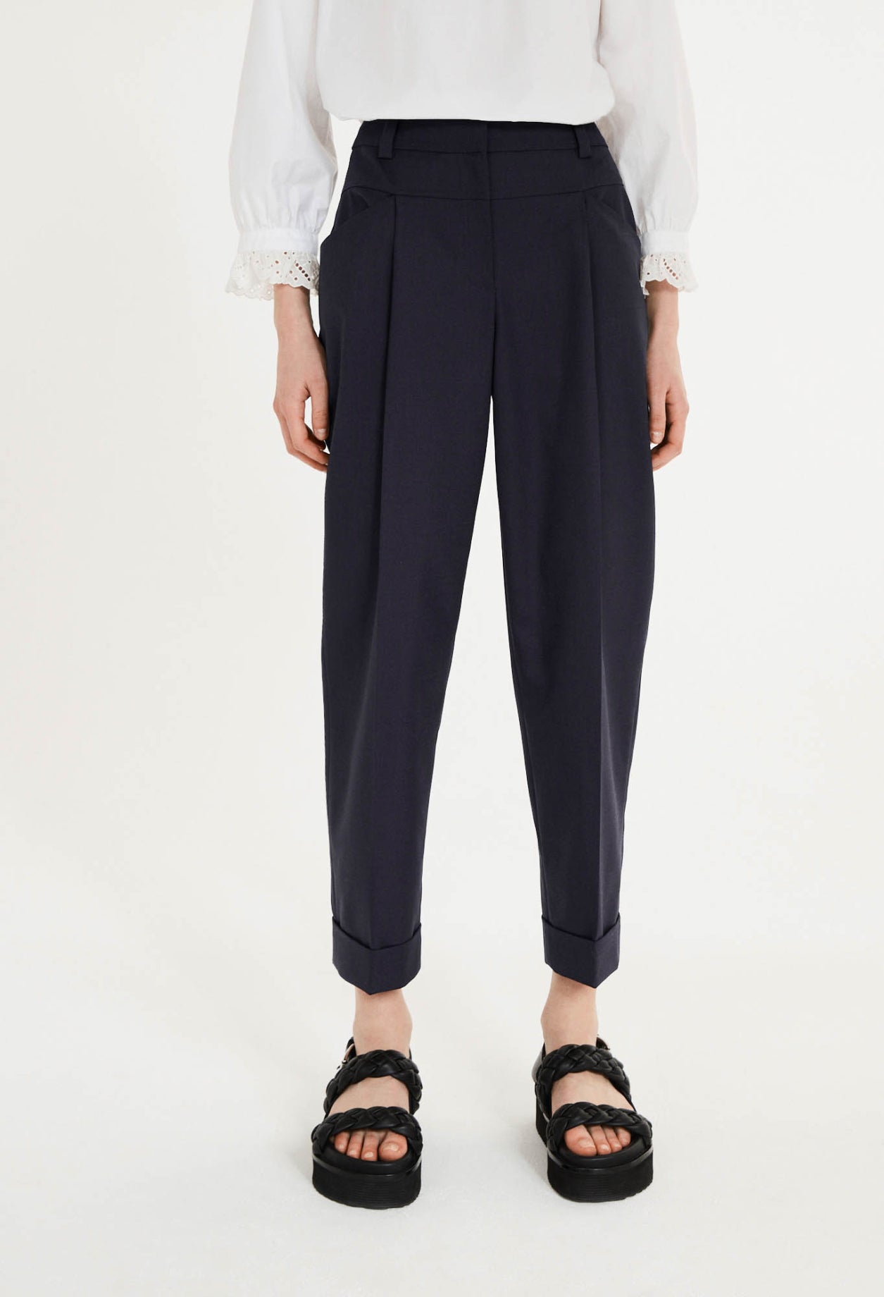 Pantalon à rvrs lain traçabl Faume - seconde main