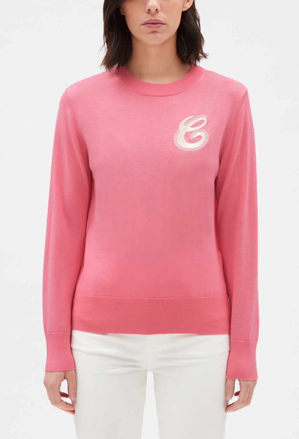 Pull en maille rose Faume - seconde main