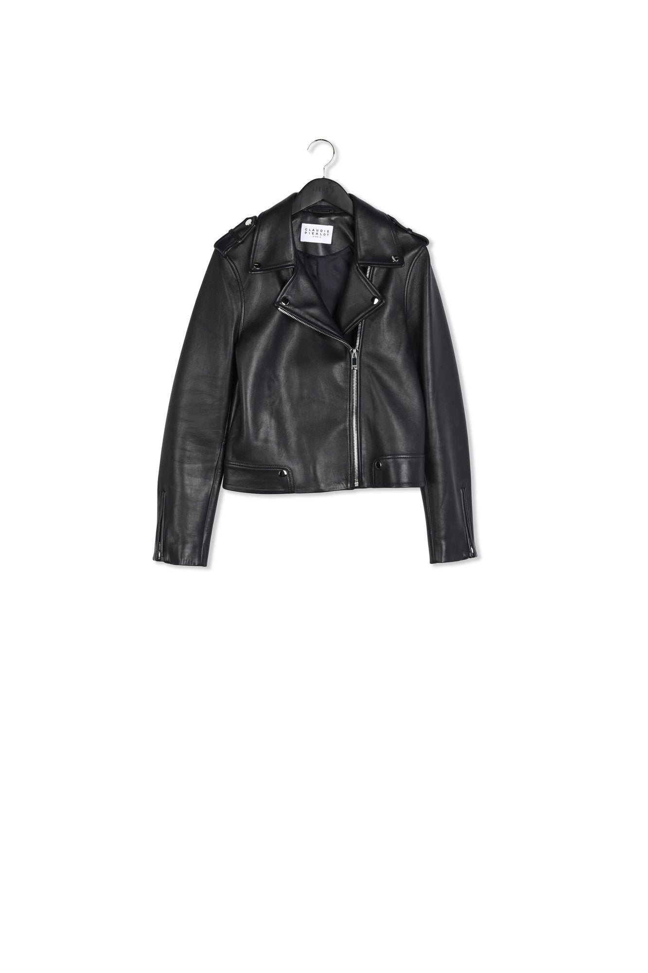 Blouson zippé en cuir Faume - seconde main