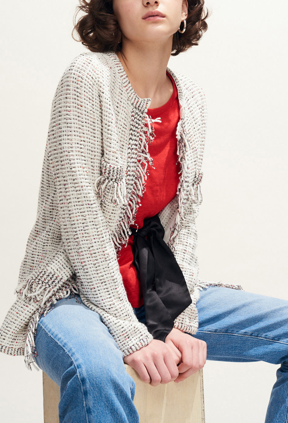 T-shirt en lin ceinturé Faume - seconde main