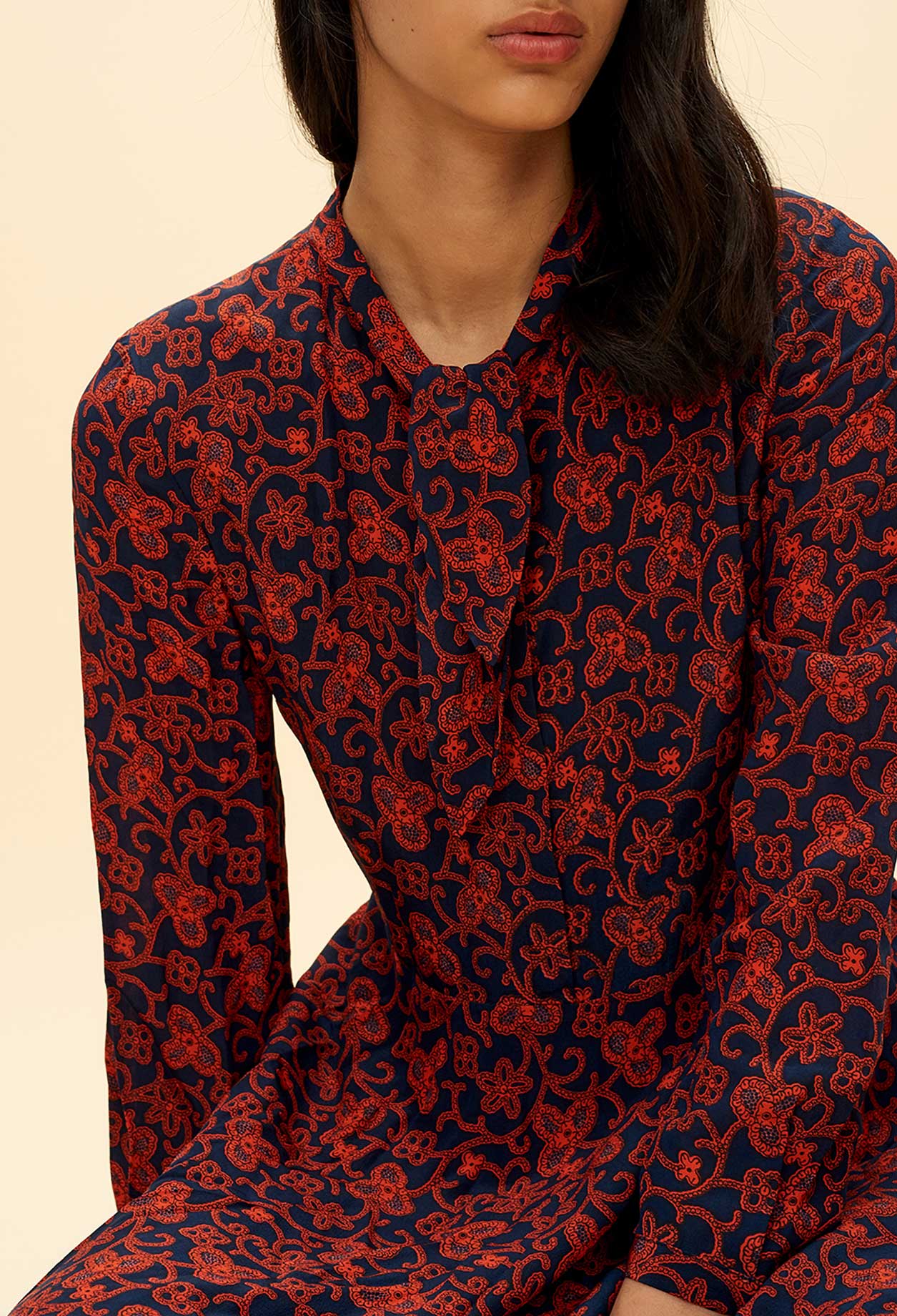 Robe imprimée asymétrique Faume - seconde main