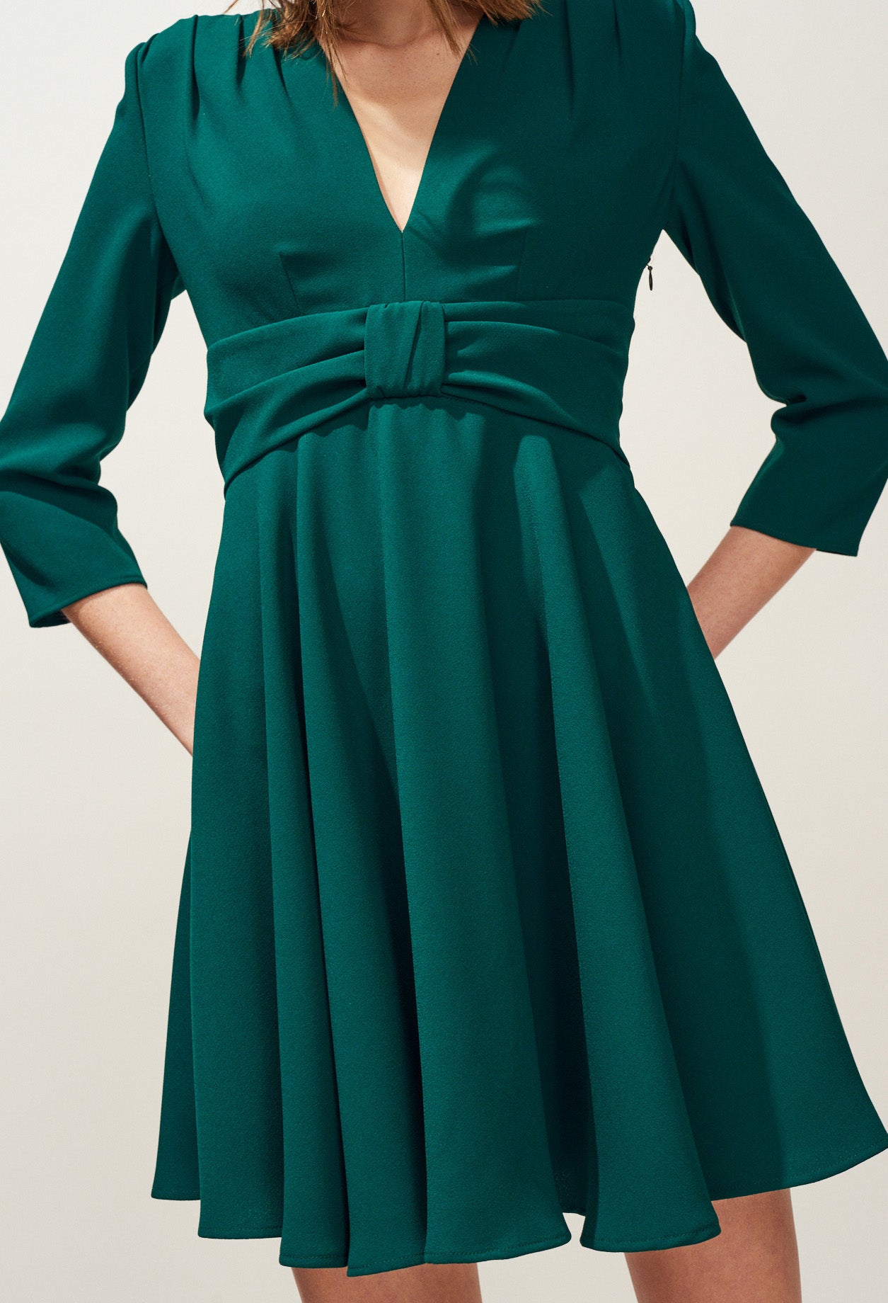 Robe patineuse col V Faume - seconde main