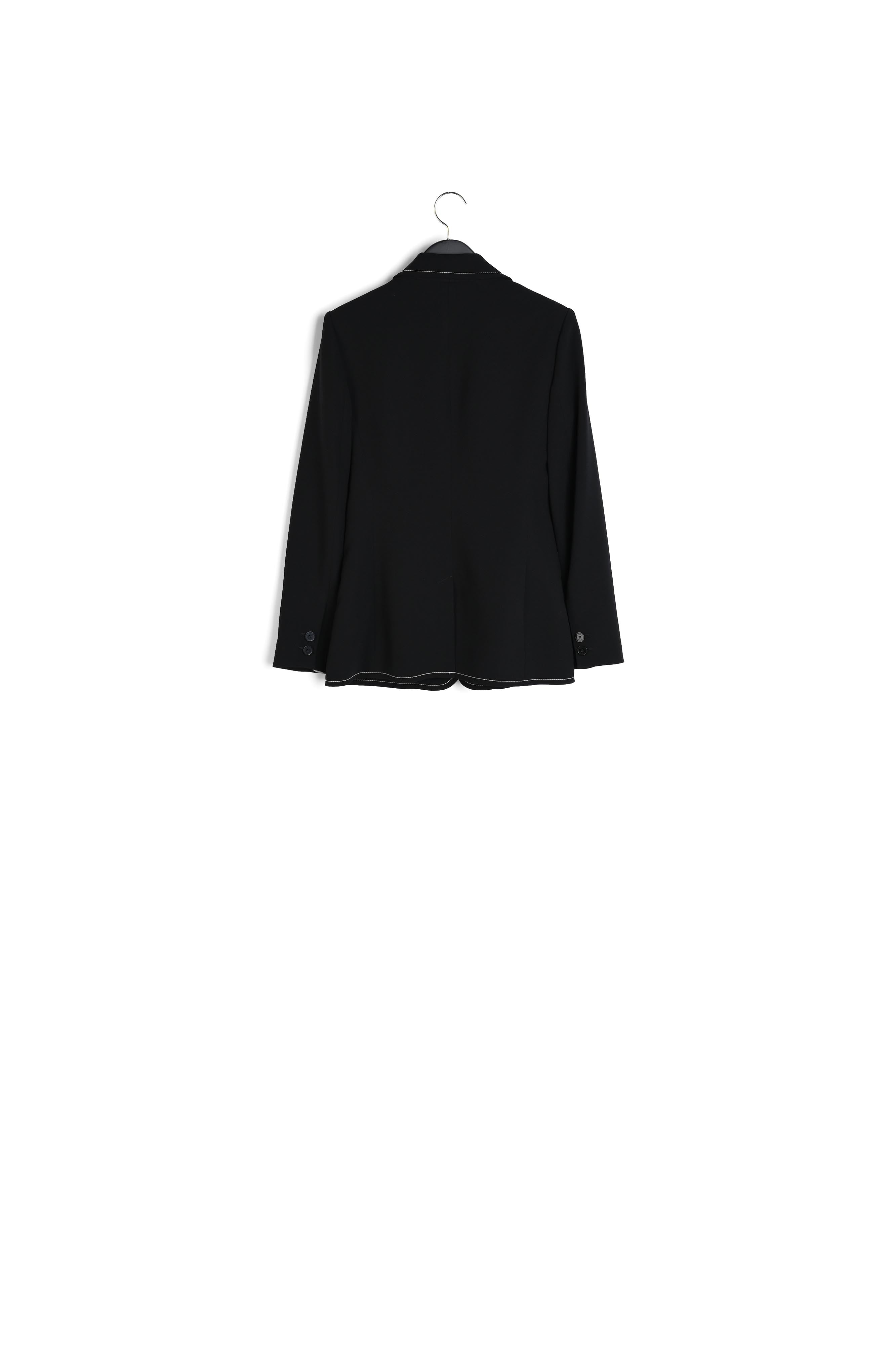 Veste tailleur surpiqûres contrastées Faume - seconde main