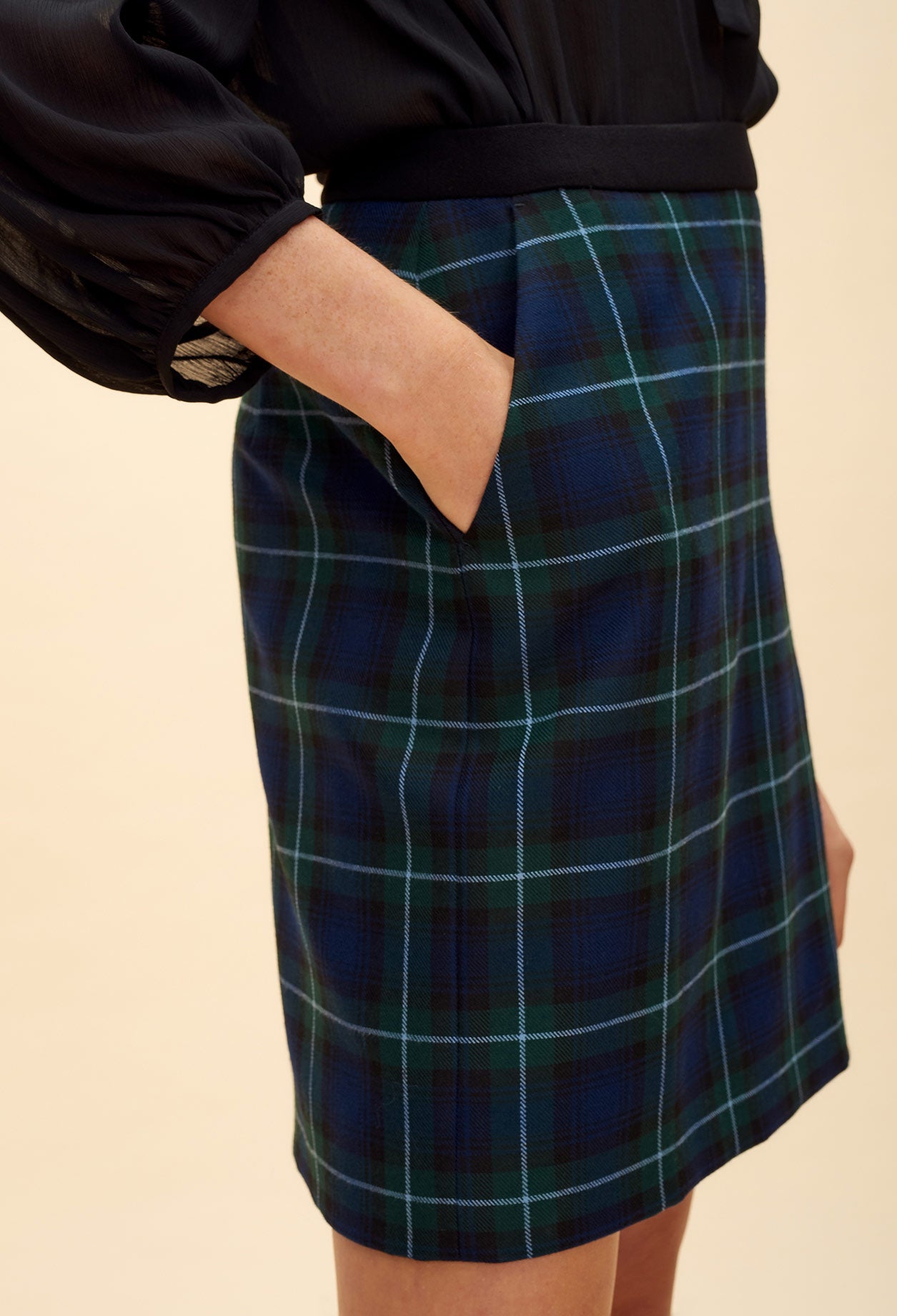 Jupe courte à carreaux Faume - seconde main