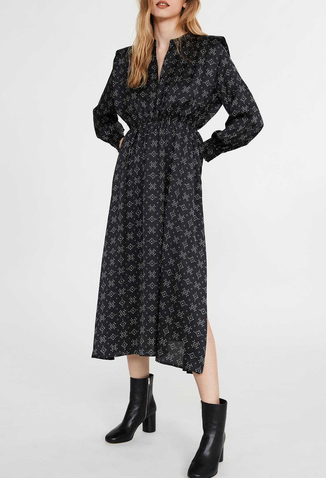 Robe longue à motifs géométrique Faume - seconde main