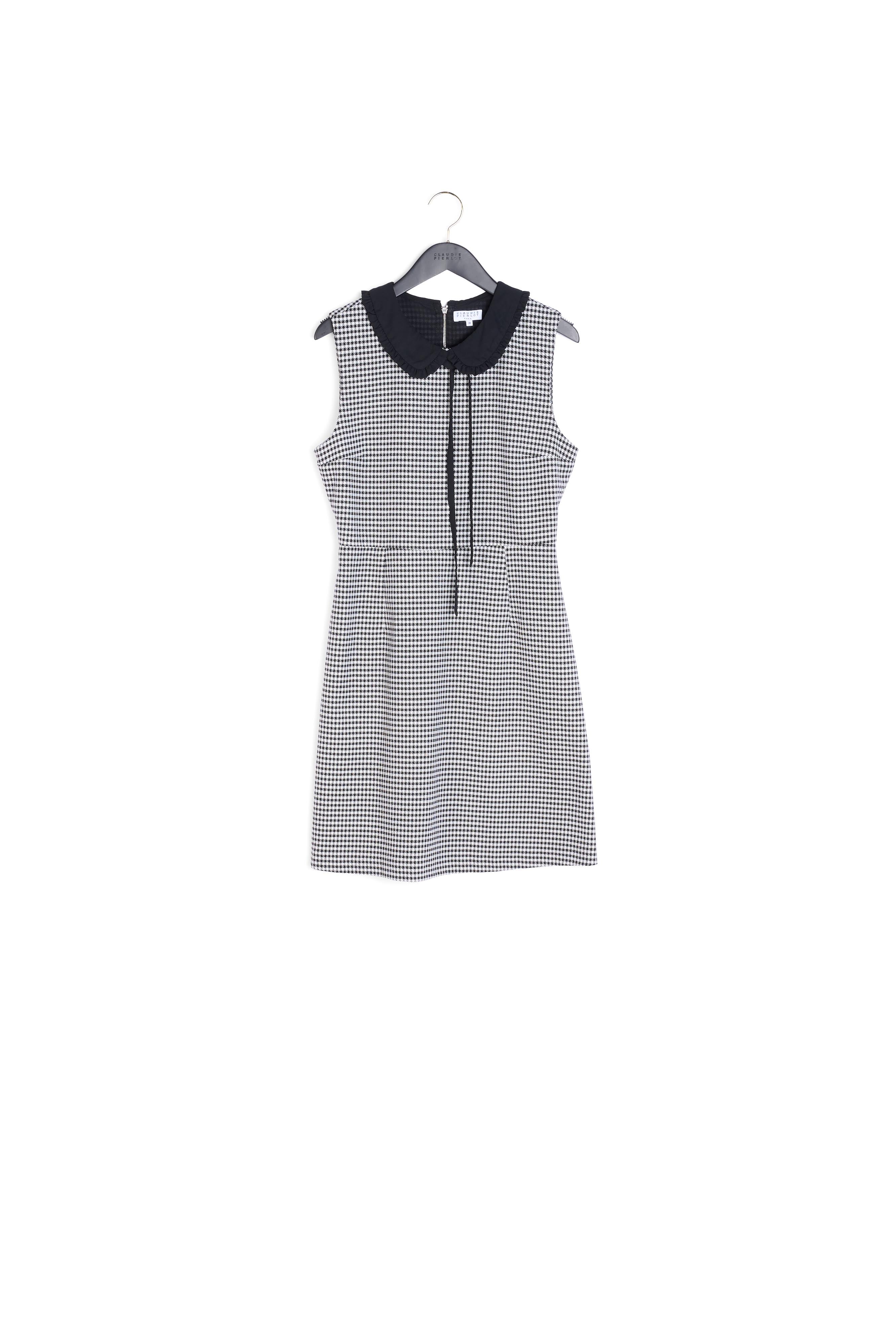 Robe prince de galles col claudine