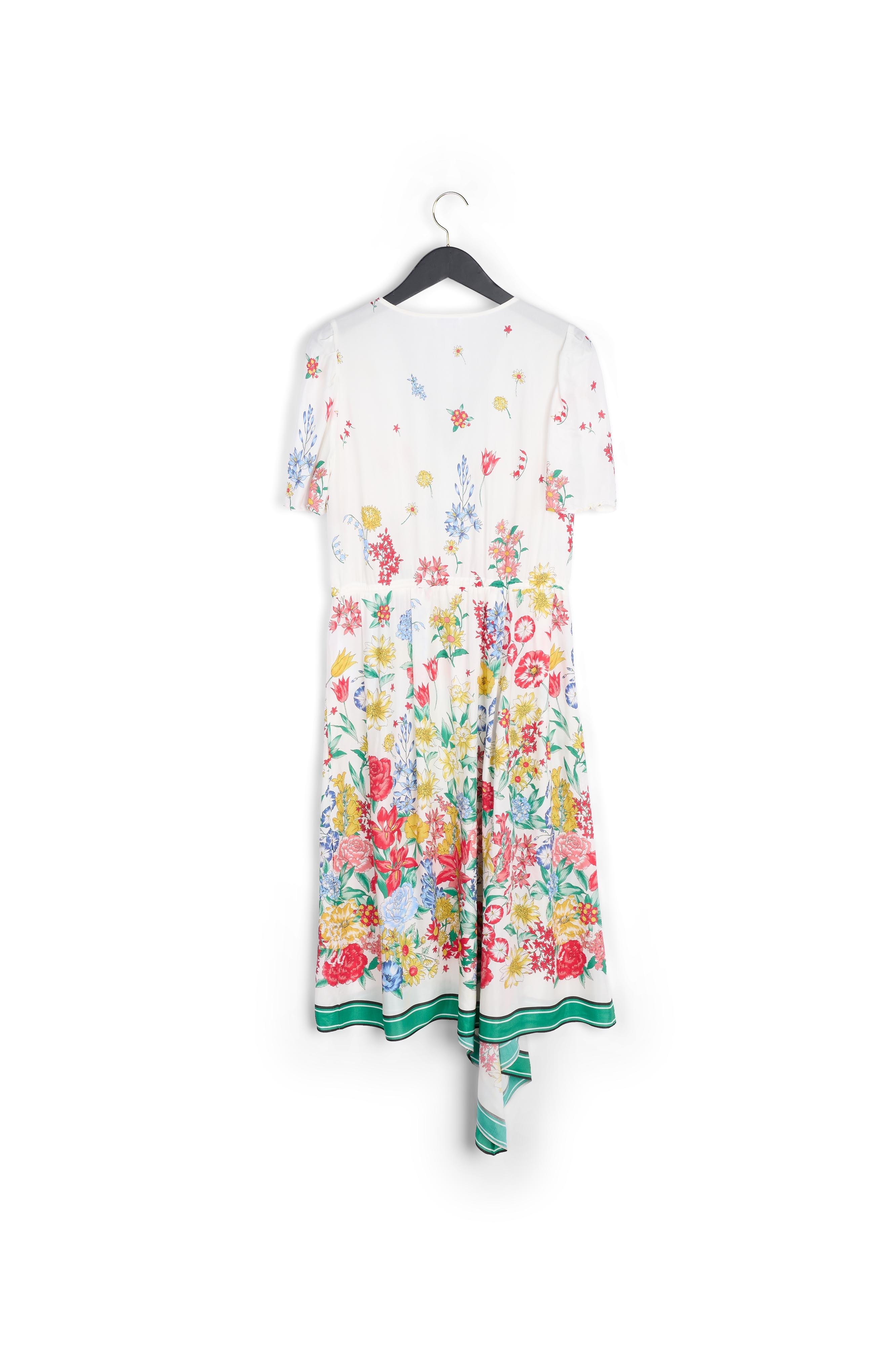 Robe asymétrique col V imprimé fleuri Faume - seconde main