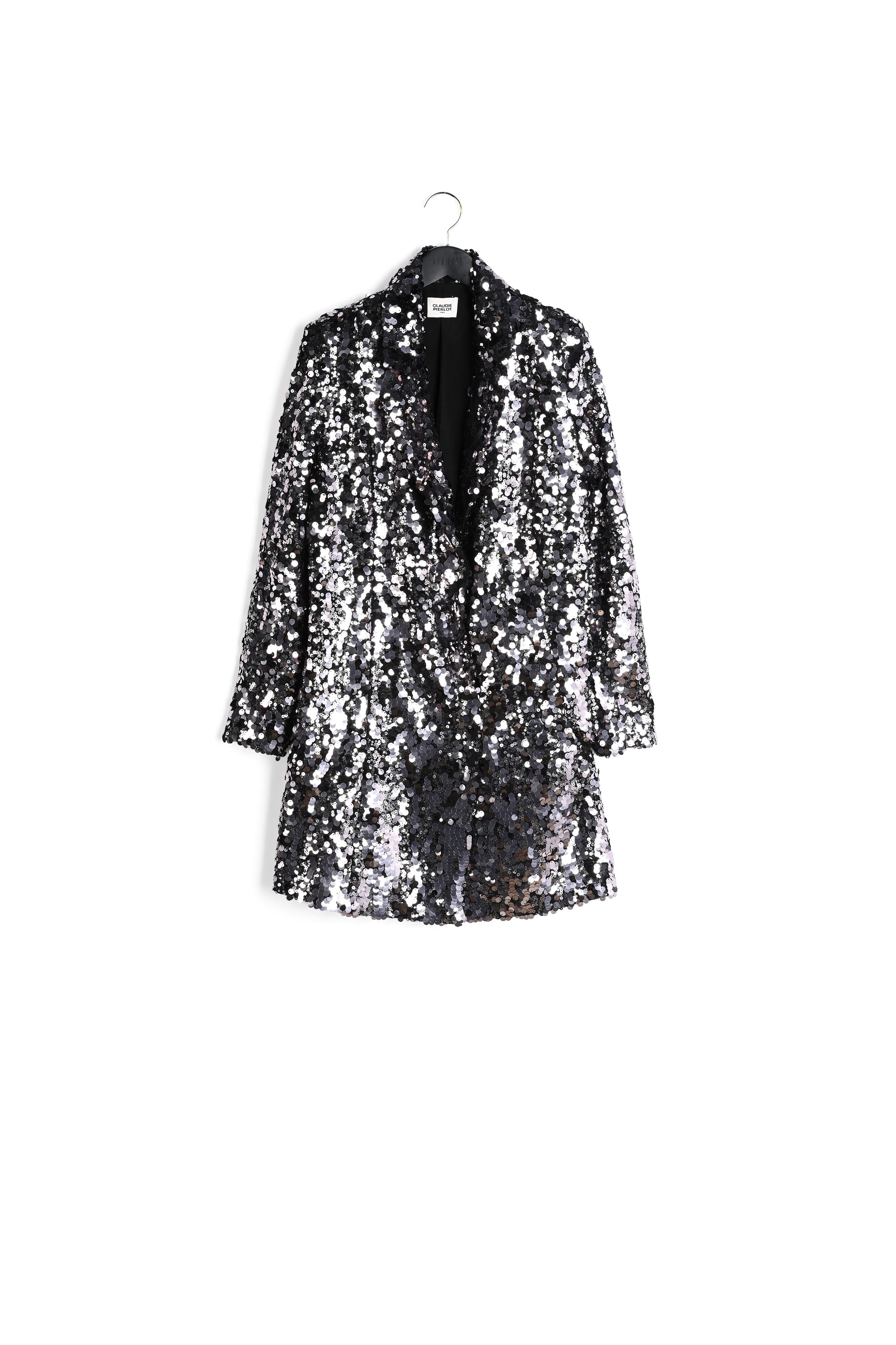 Robe argent tailleur sequin Faume - seconde main