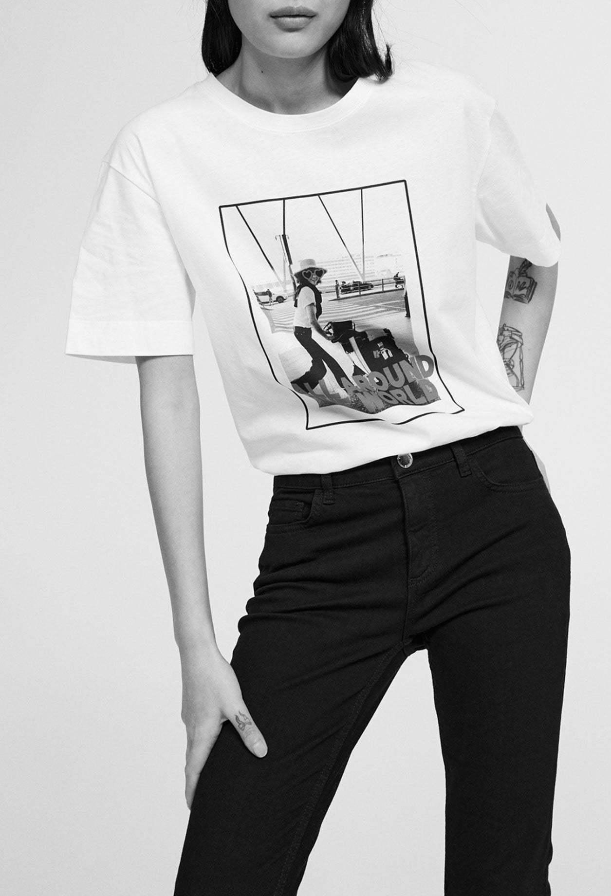 T-shirt sérigraphié en coton biologique Faume - seconde main