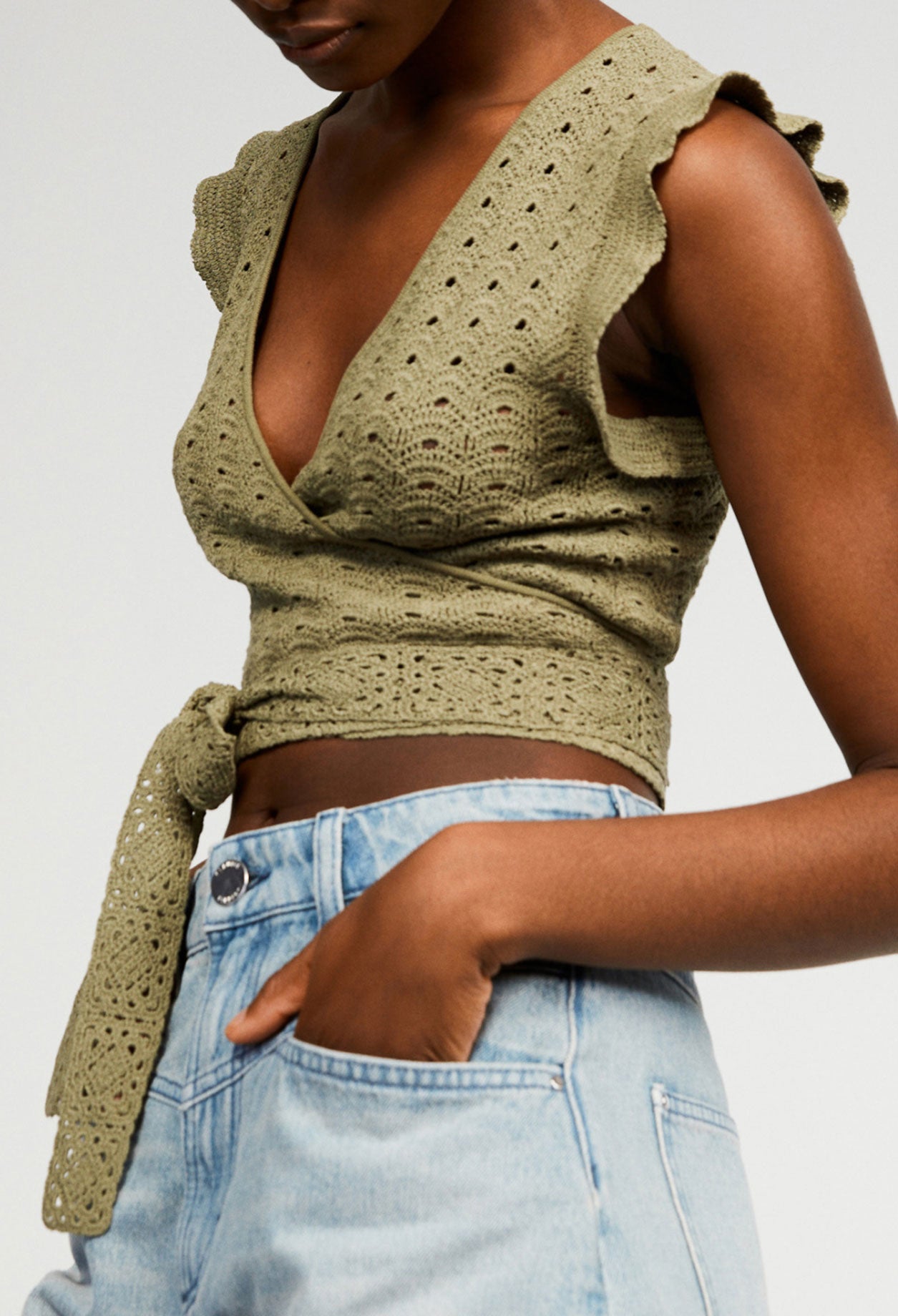 Top en maille sans manches Faume - seconde main