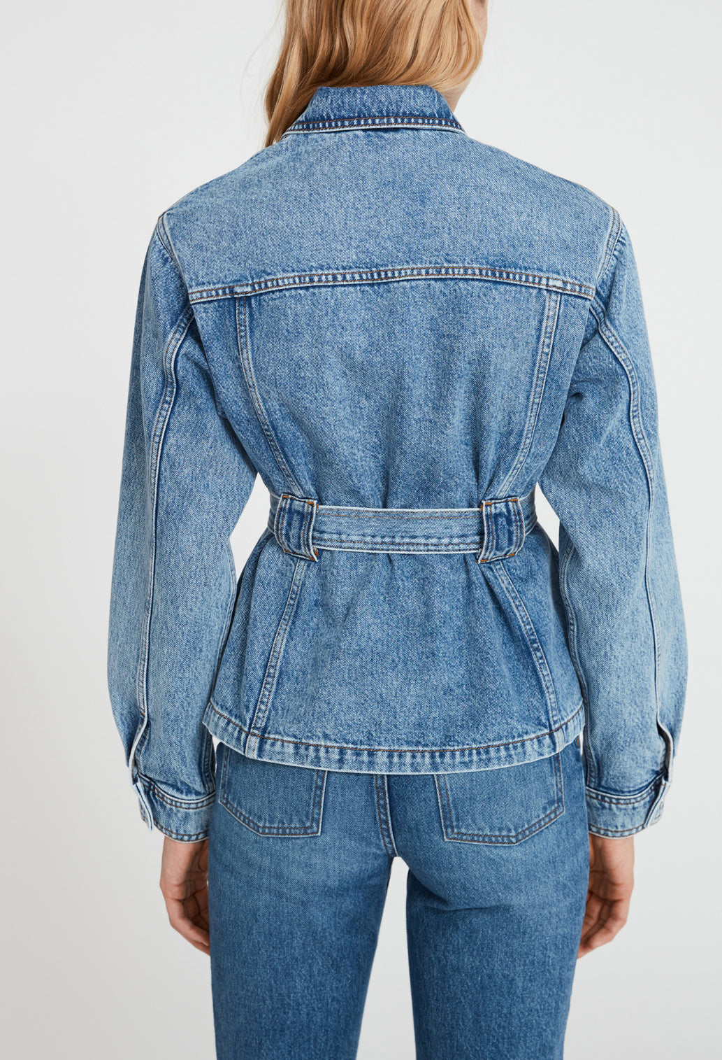 Veste denim ceinturée Faume - seconde main