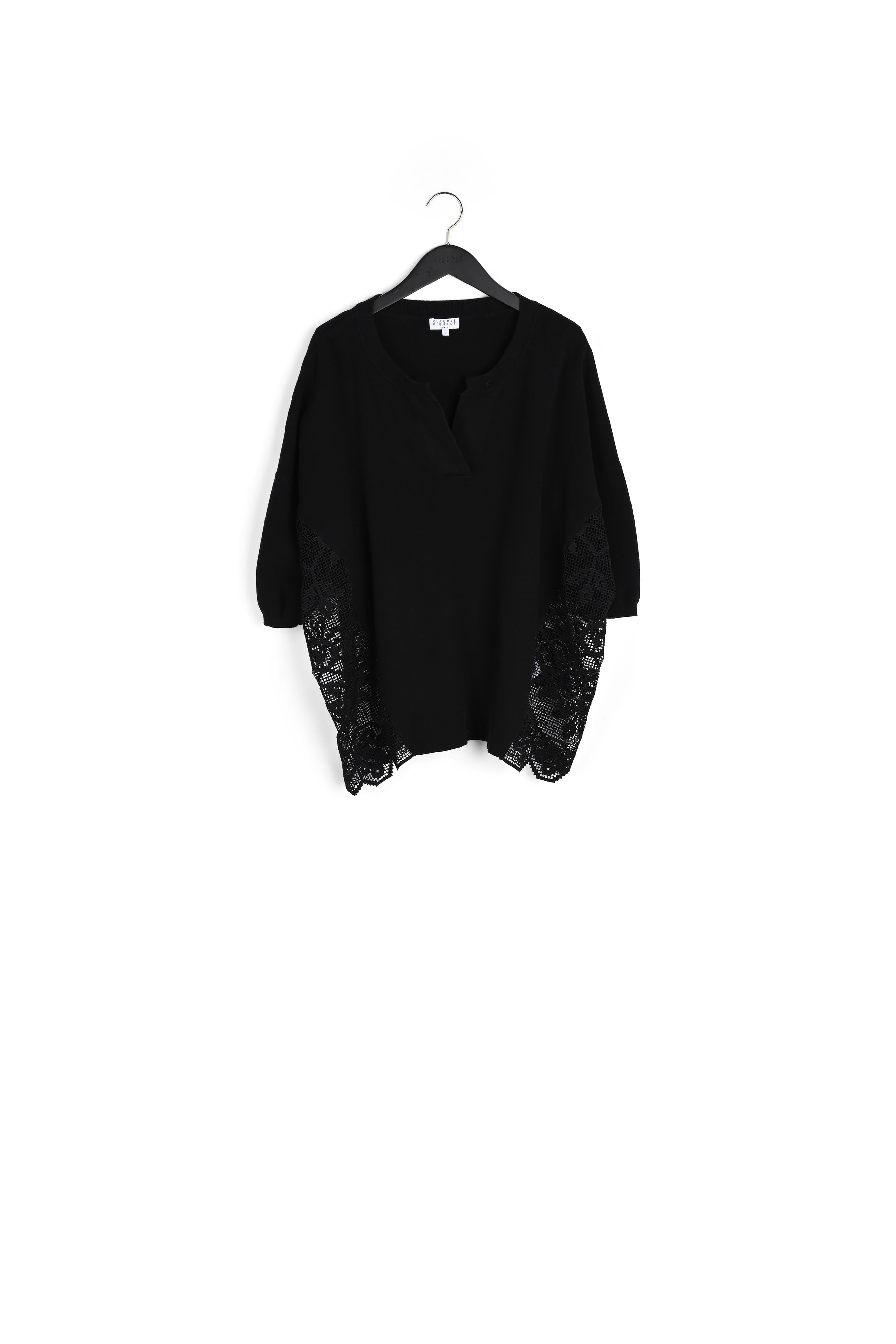 Pull à incrustations de dentelle Faume - seconde main