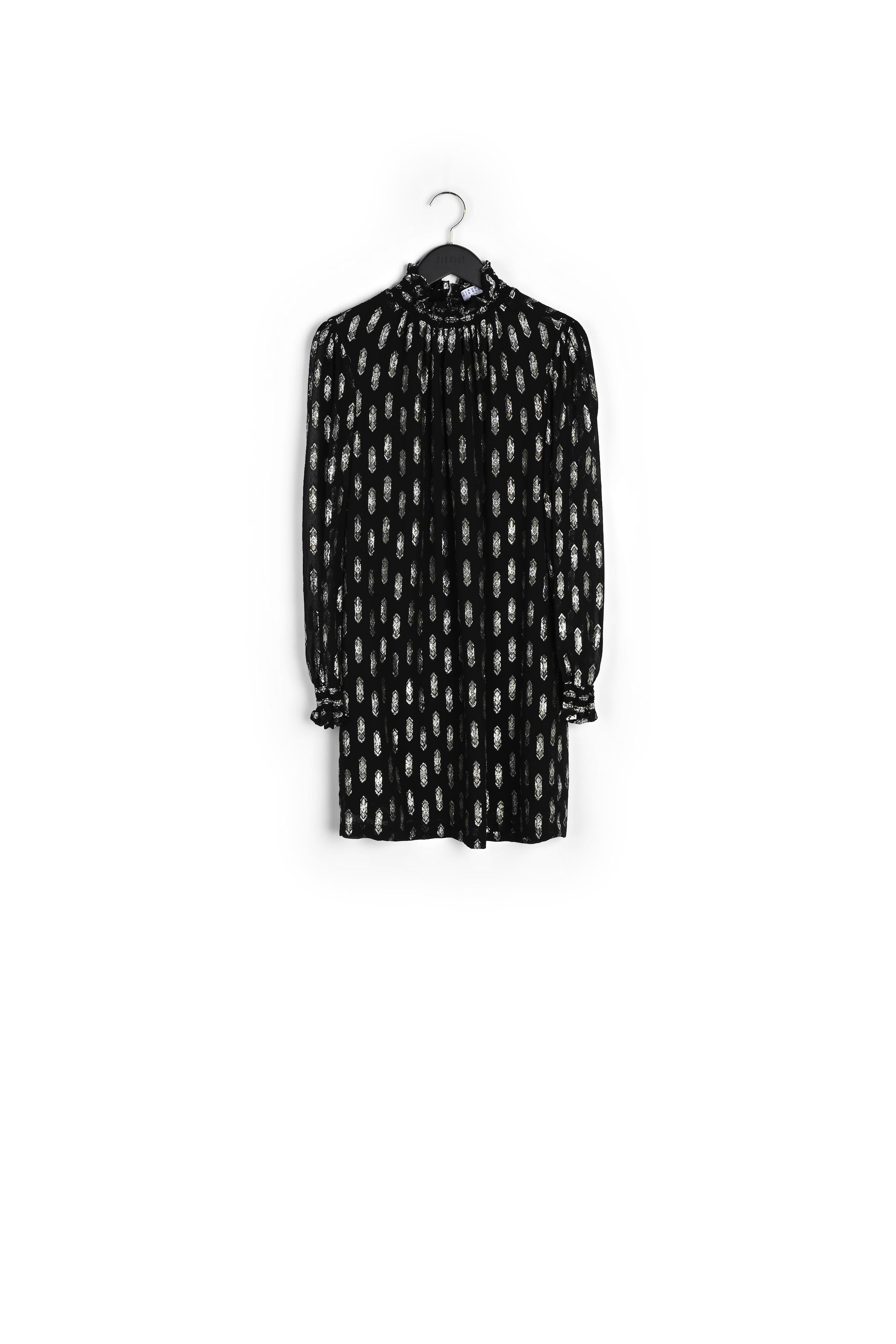 Robe noire brodée Faume - seconde main