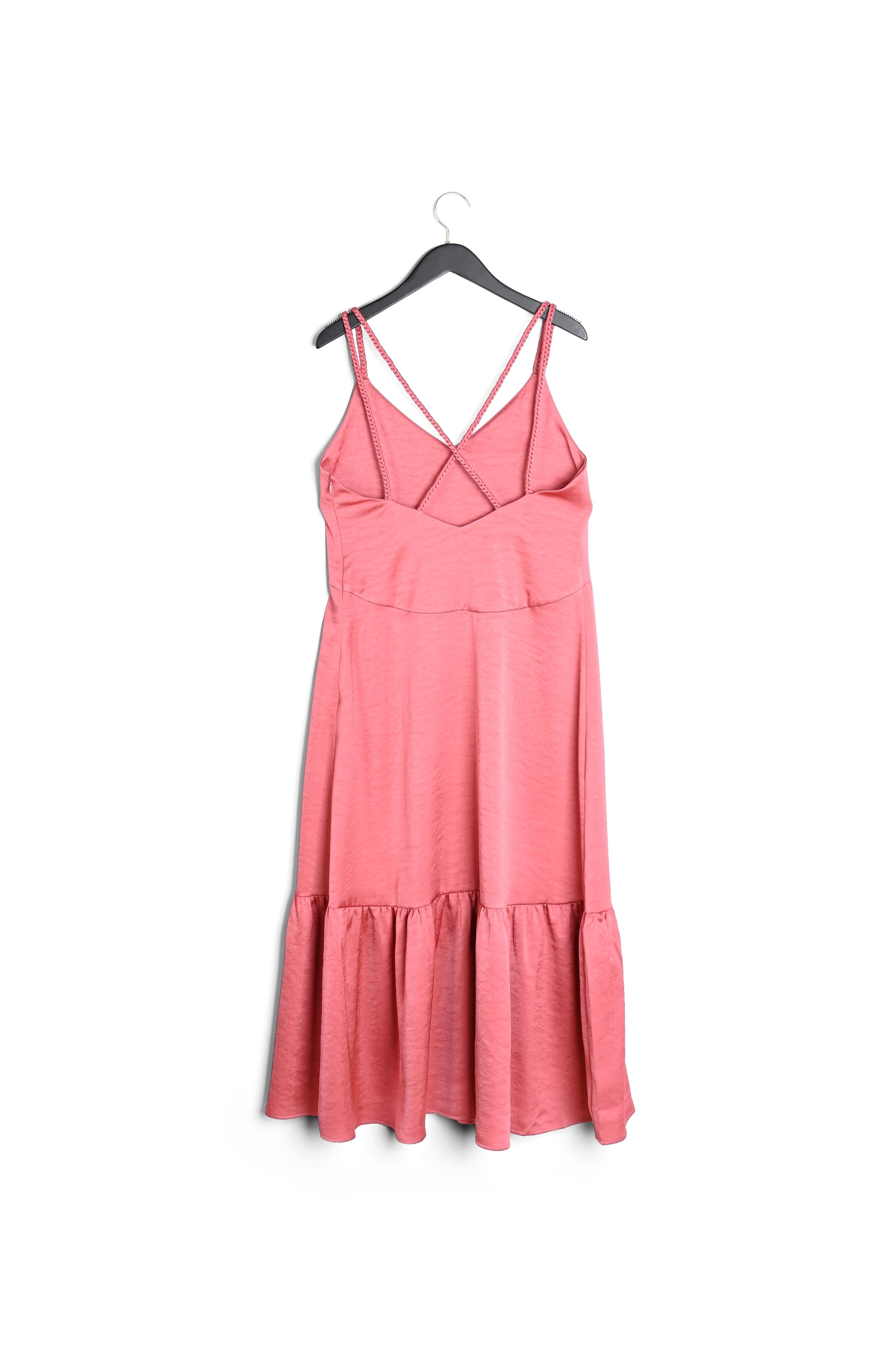 Robe midi satinée terracotta Faume - seconde main