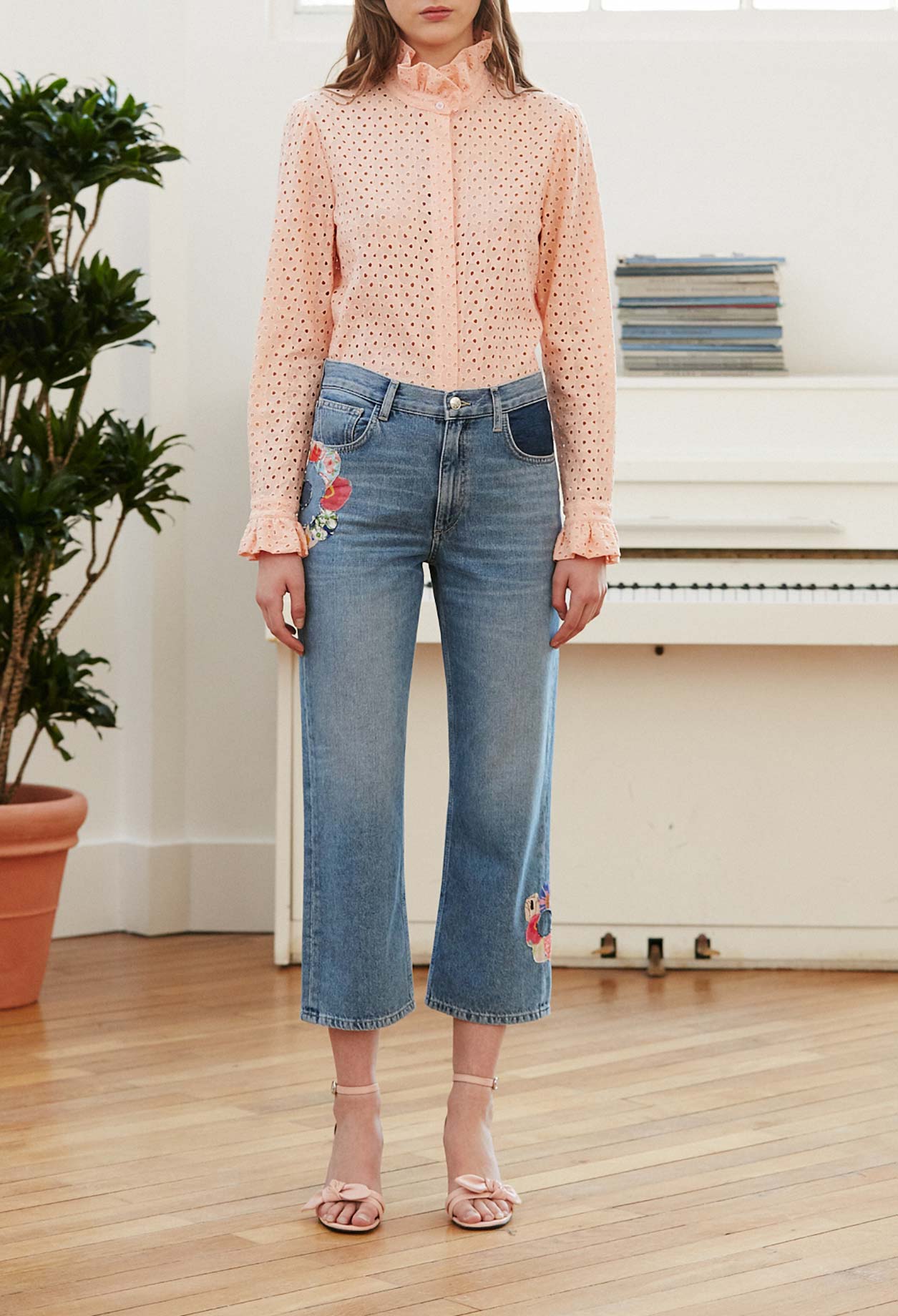 CHEMISE COLOMBE BRODEE Faume - seconde main