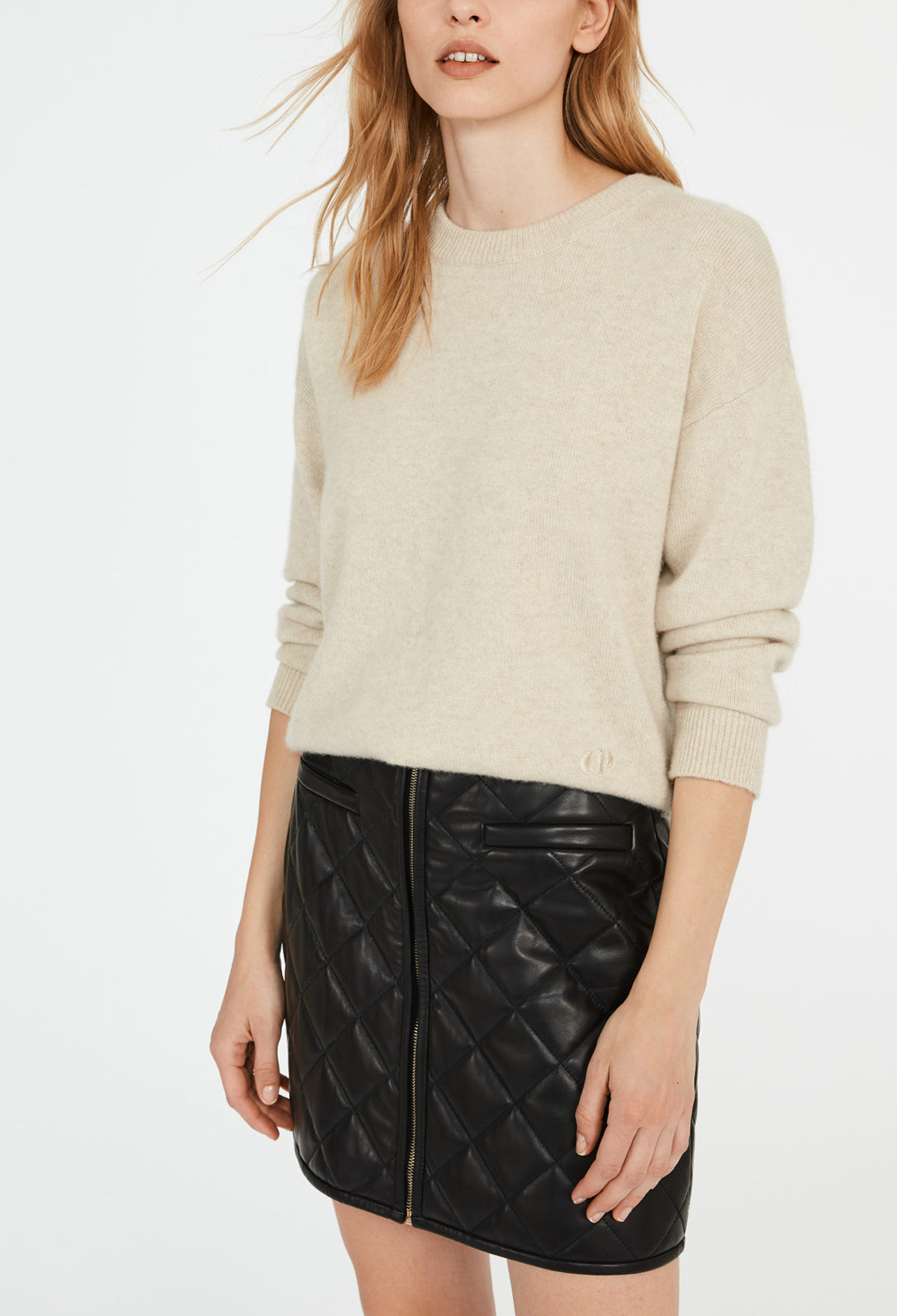 Jupe matelassée cuir Faume - seconde main