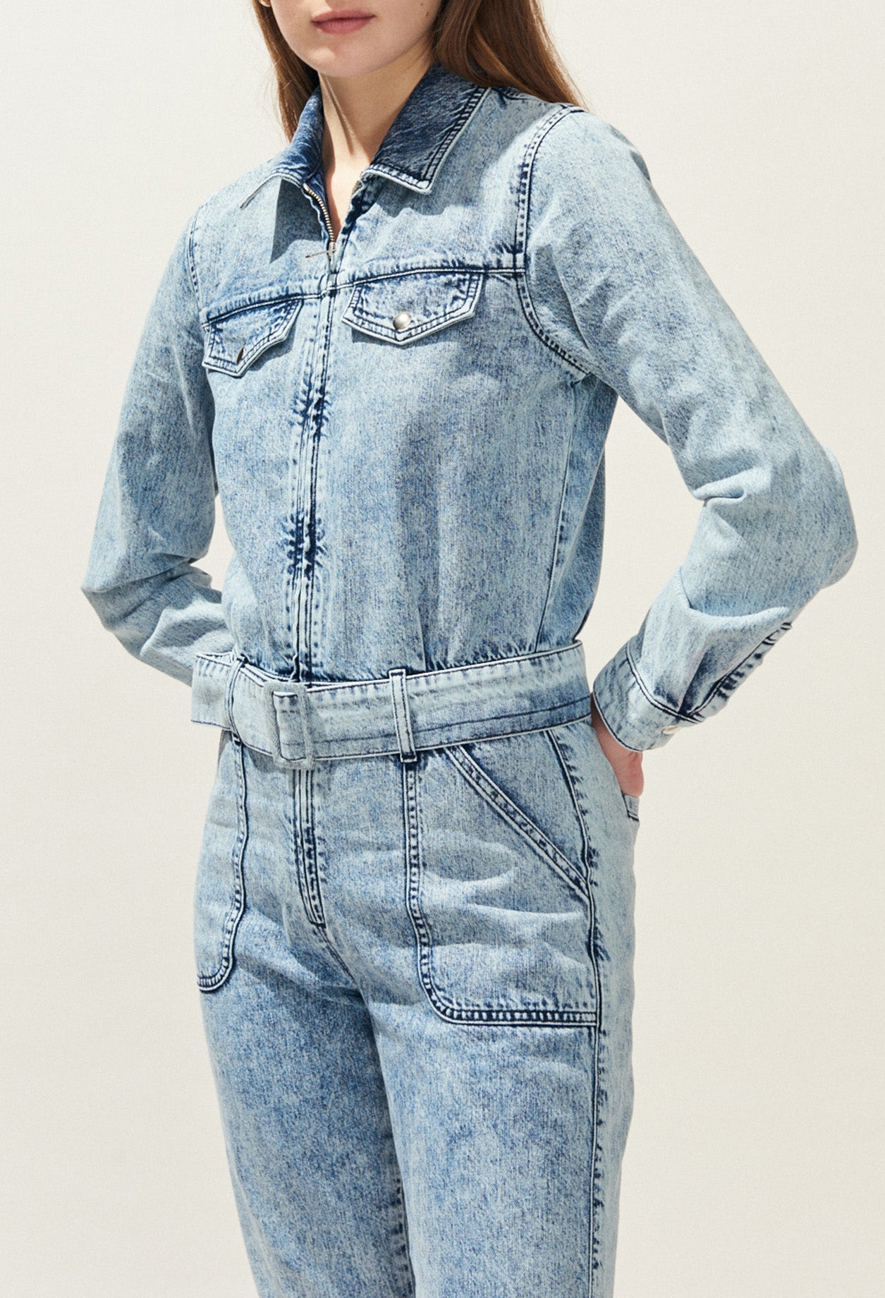 Combinaison en jean tie&dye Faume - seconde main