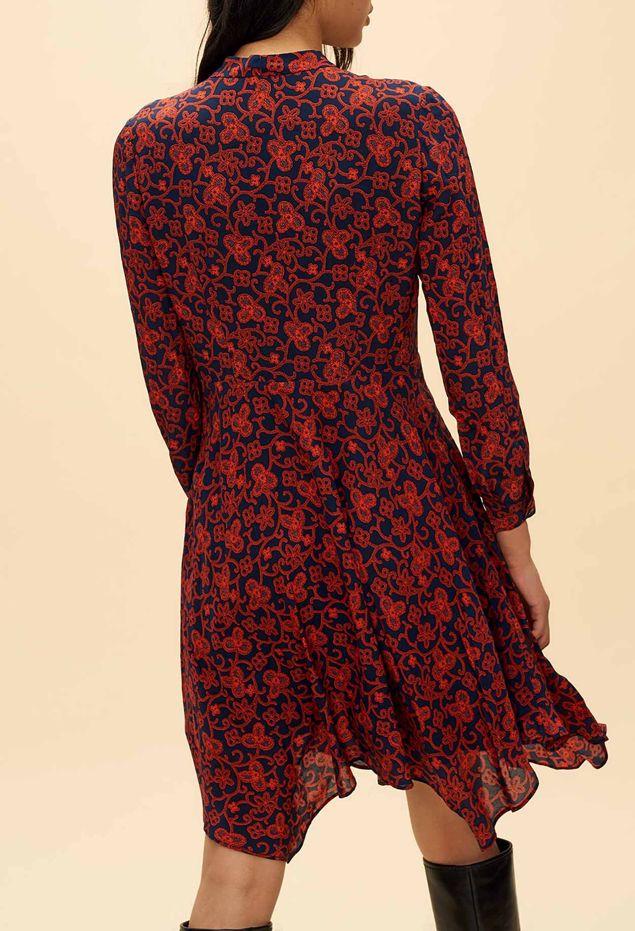 Robe imprimée asymétrique Faume - seconde main