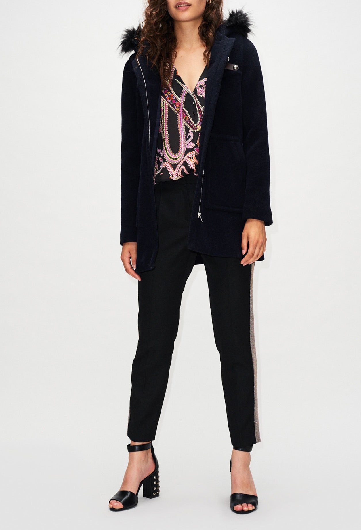 Manteau à col fausse fourrure Faume - seconde main