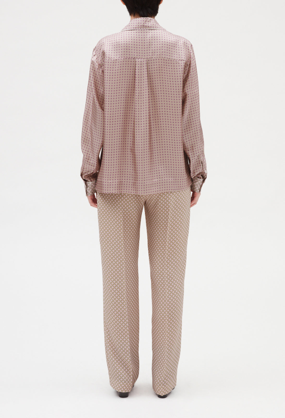 Chemise soie rose poudré Faume - seconde main