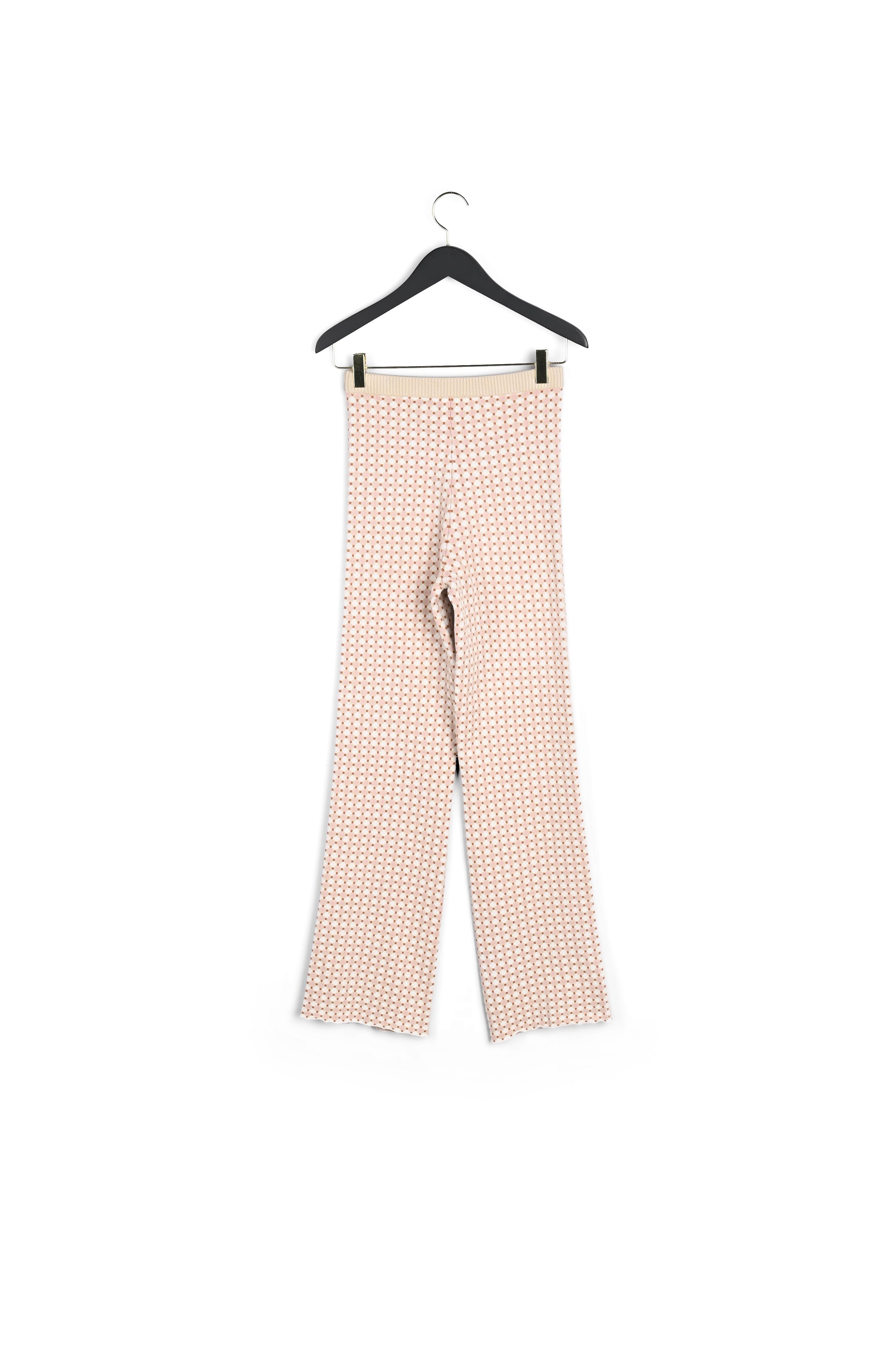 Pantalon maille à motifs graphiques Faume - seconde main