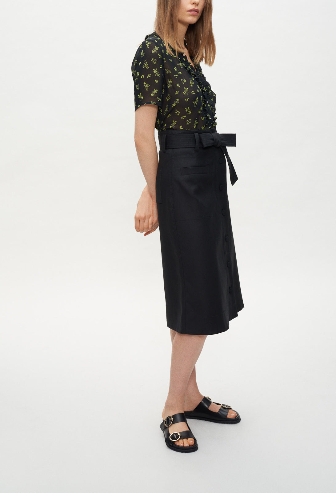 Chemisier imprimé à manches courtes Faume - seconde main