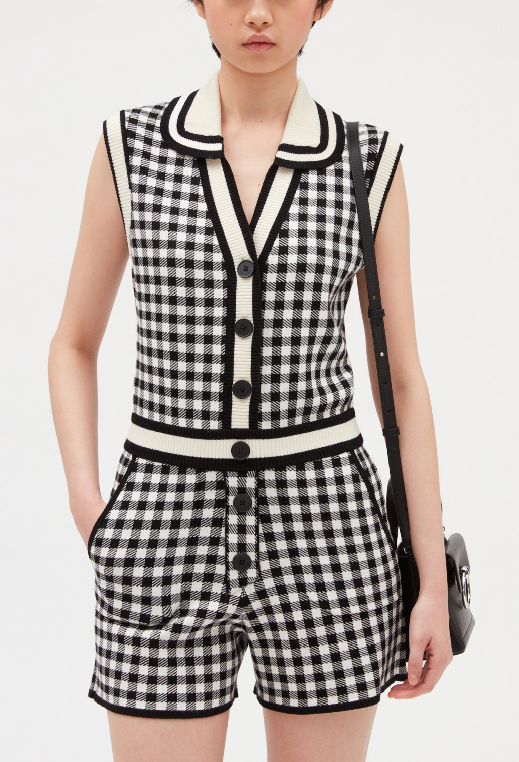 Combishort vichy col claudine Faume - seconde main