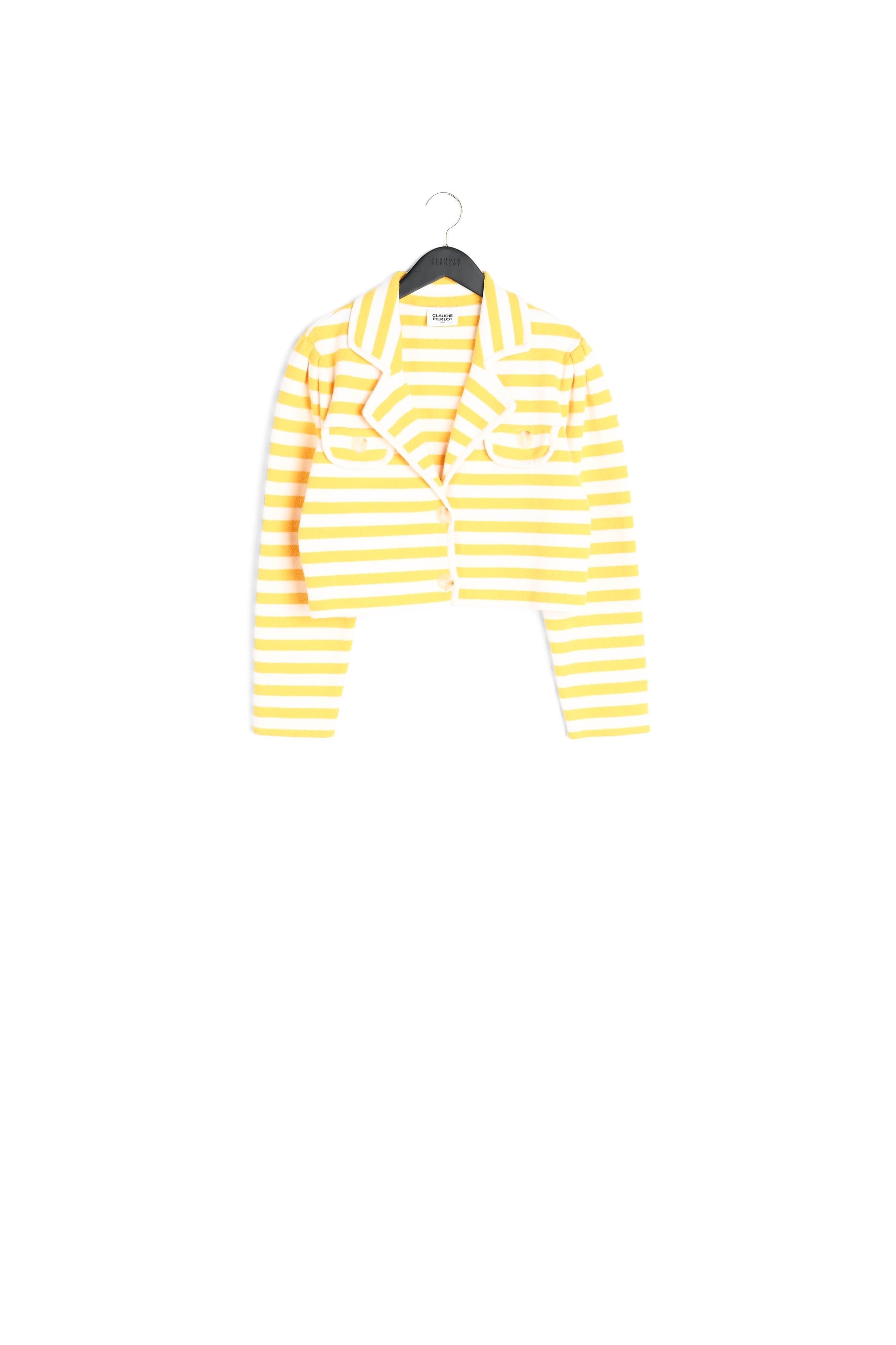 Cardigan court éponge rayé Faume - seconde main