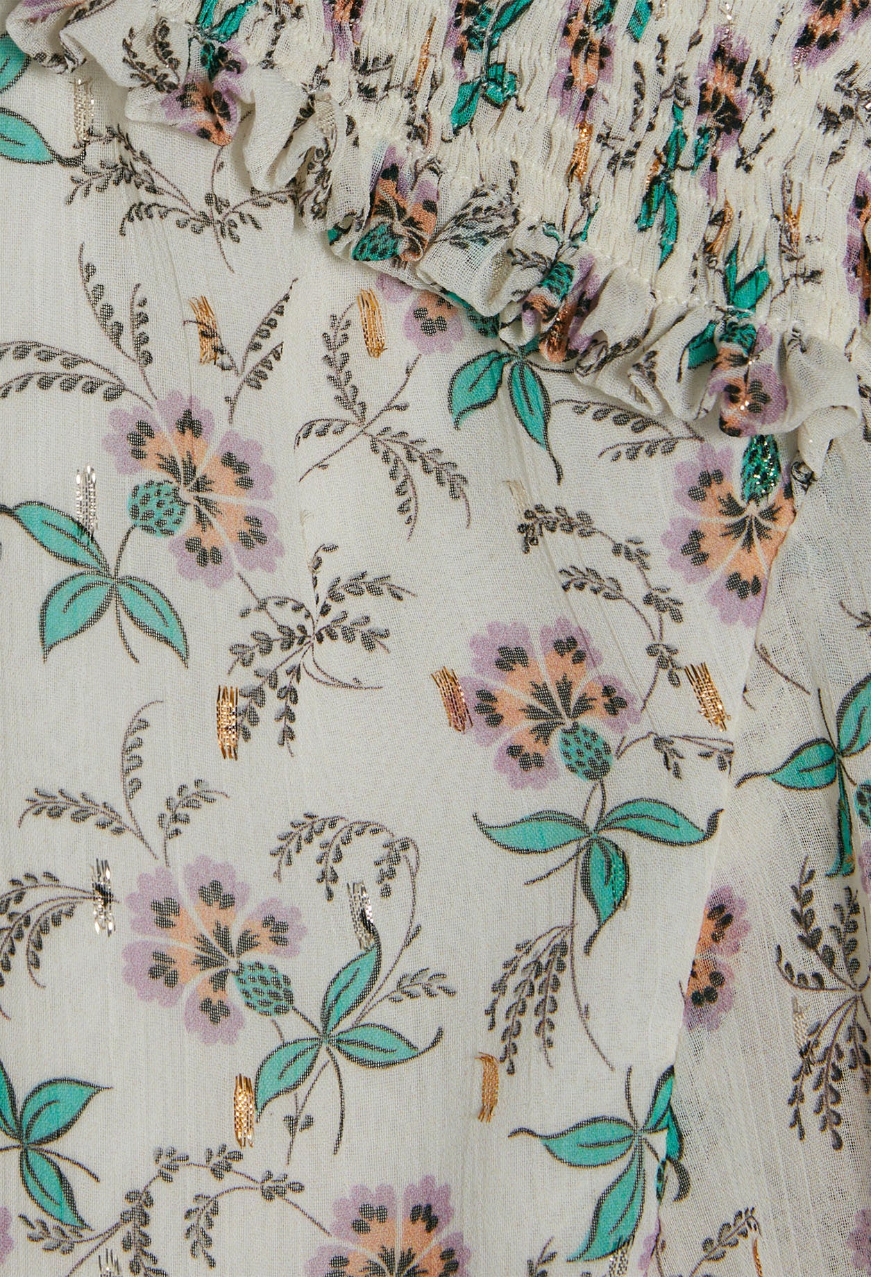 Robe courte motif floral métallisé Faume - seconde main