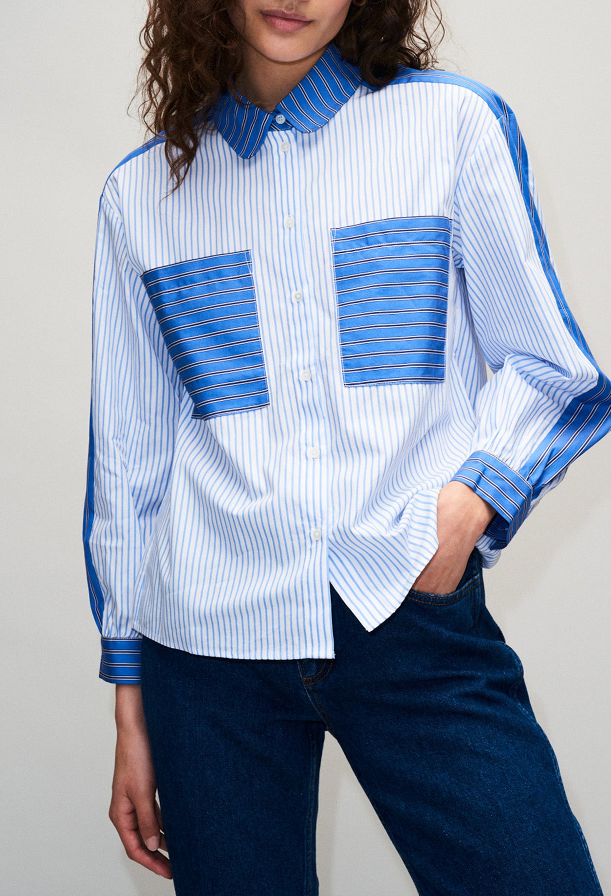 Chemise rayée bicolore Faume - seconde main