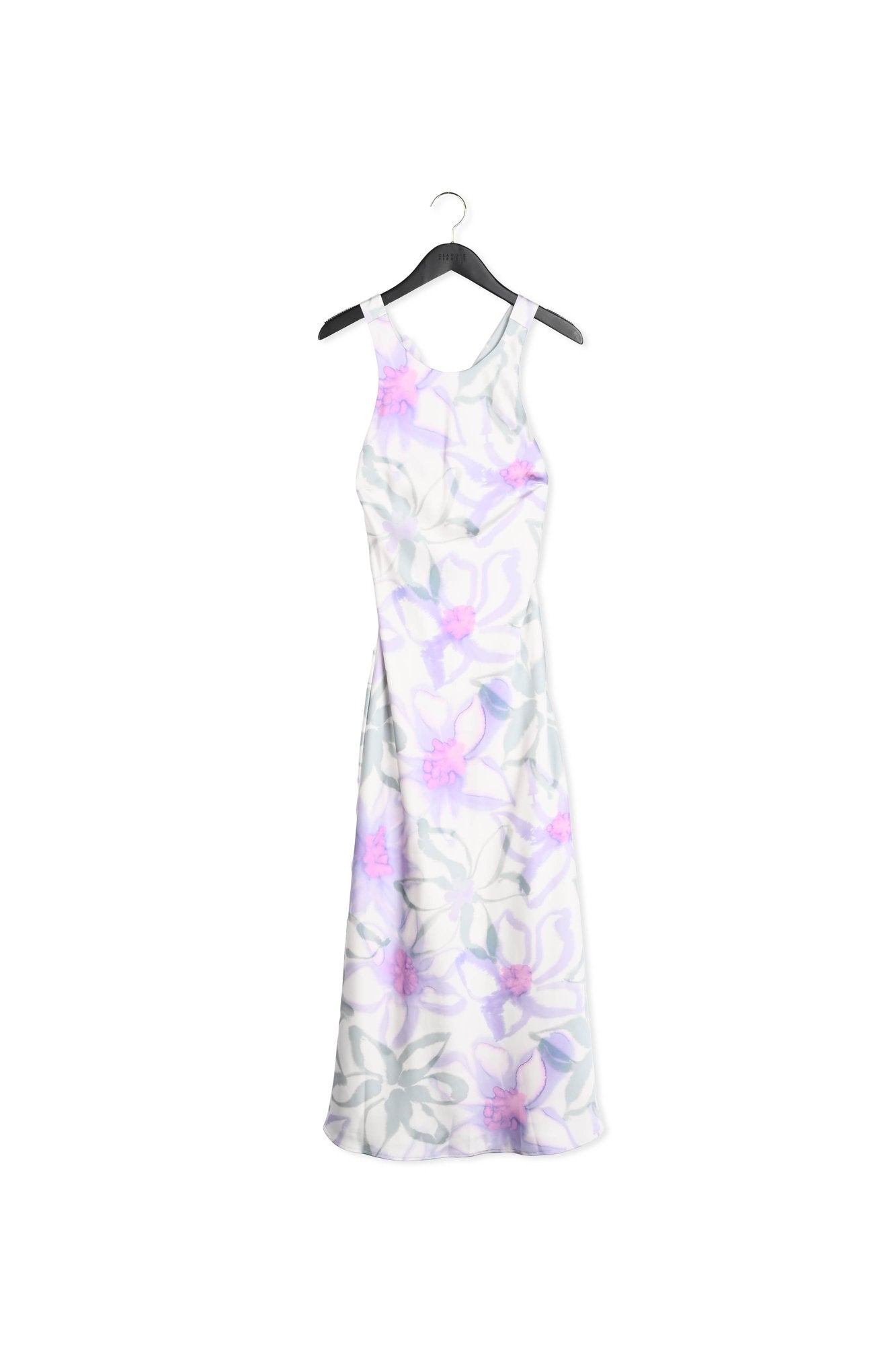 Robe longue satinée imprimée Faume - seconde main