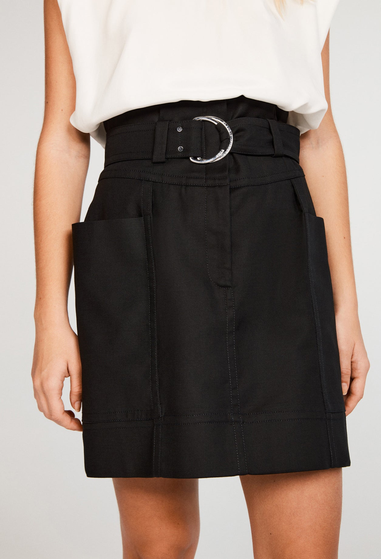 Jupe droite ceinturée Faume - seconde main