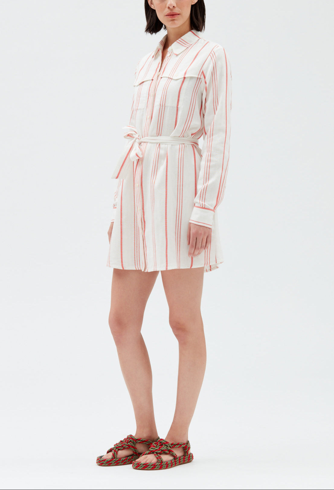 Robe chemise courte rayée Faume - seconde main