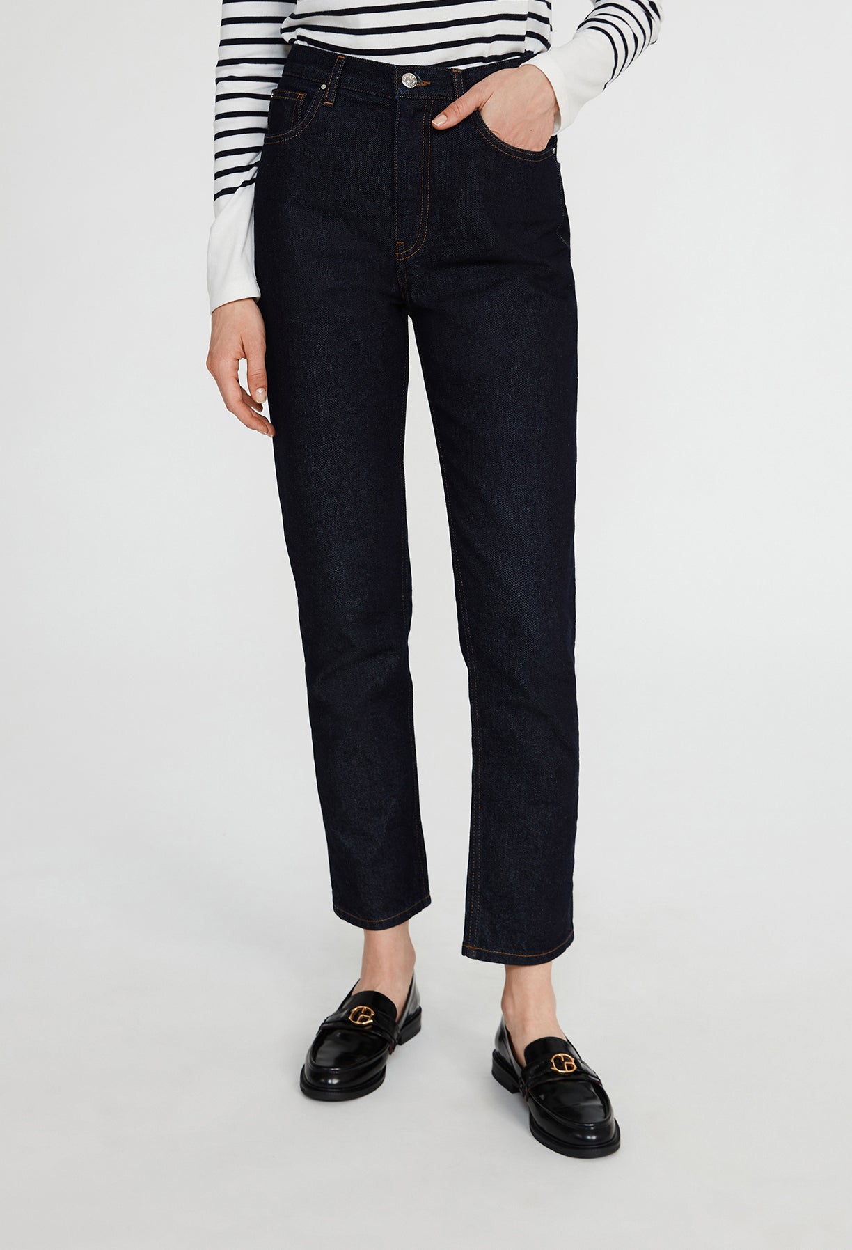 Jean denim brut coupe droite Faume - seconde main