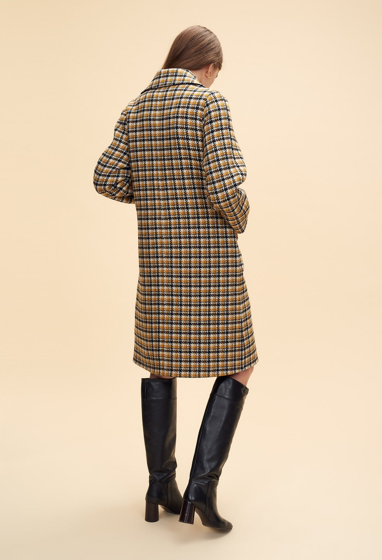 Mantau lain doubl fac motif carraux Faume - seconde main