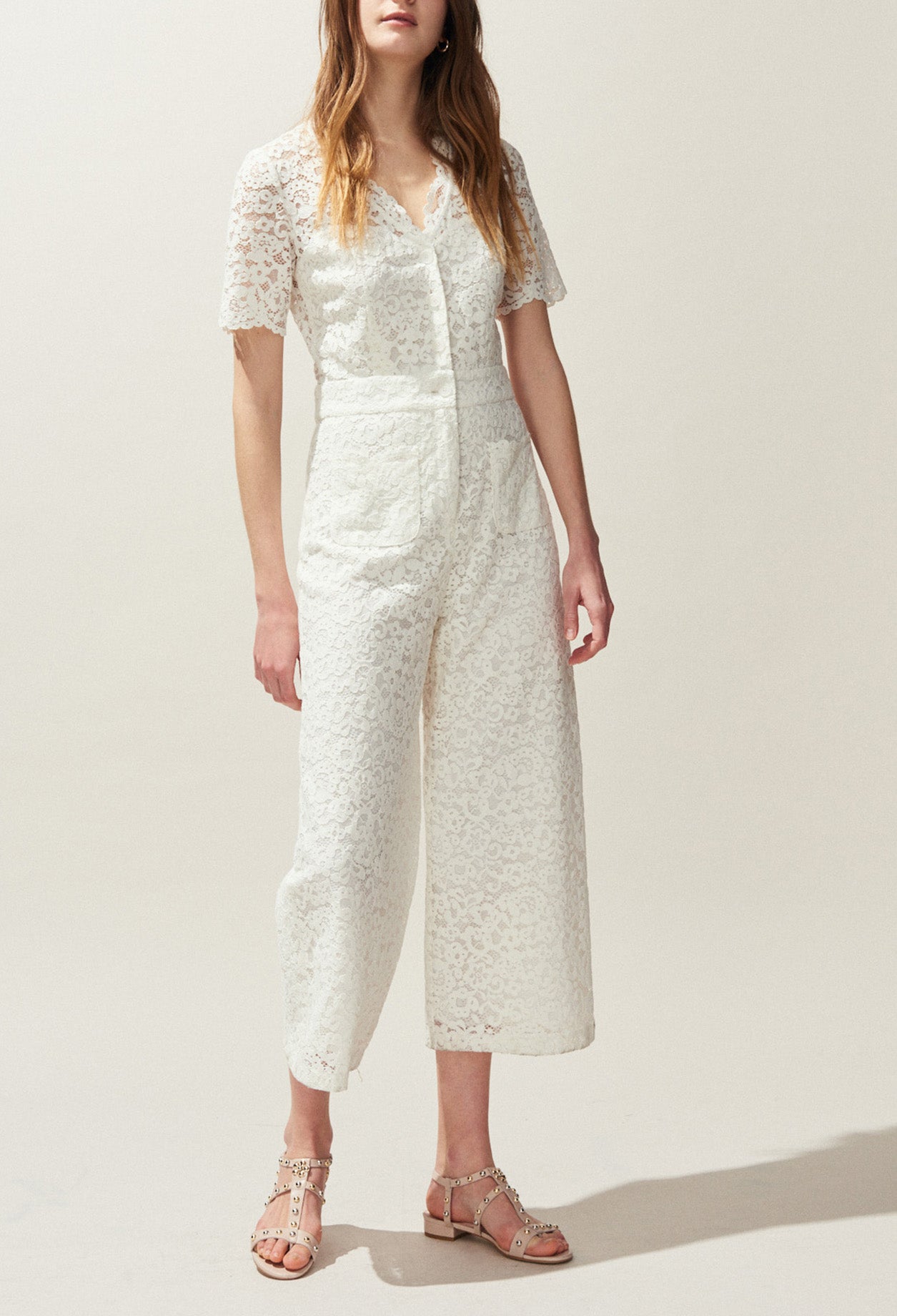 Combi-pantalon en dentelle Faume - seconde main